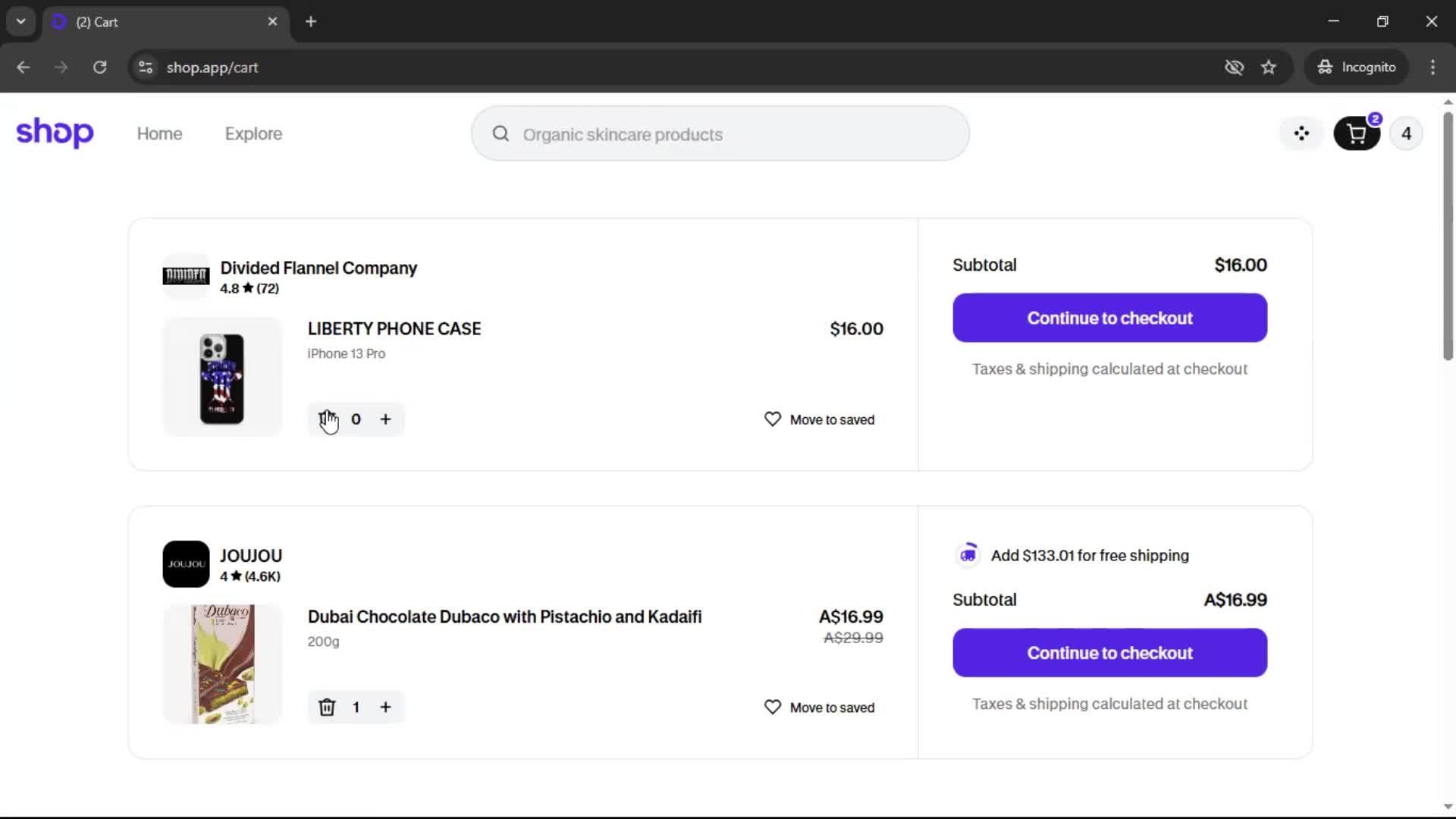 General browsing screenshot