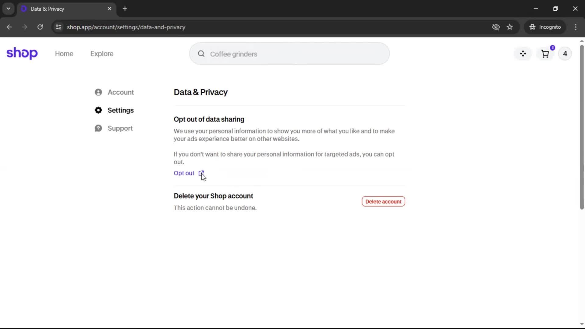 General browsing screenshot