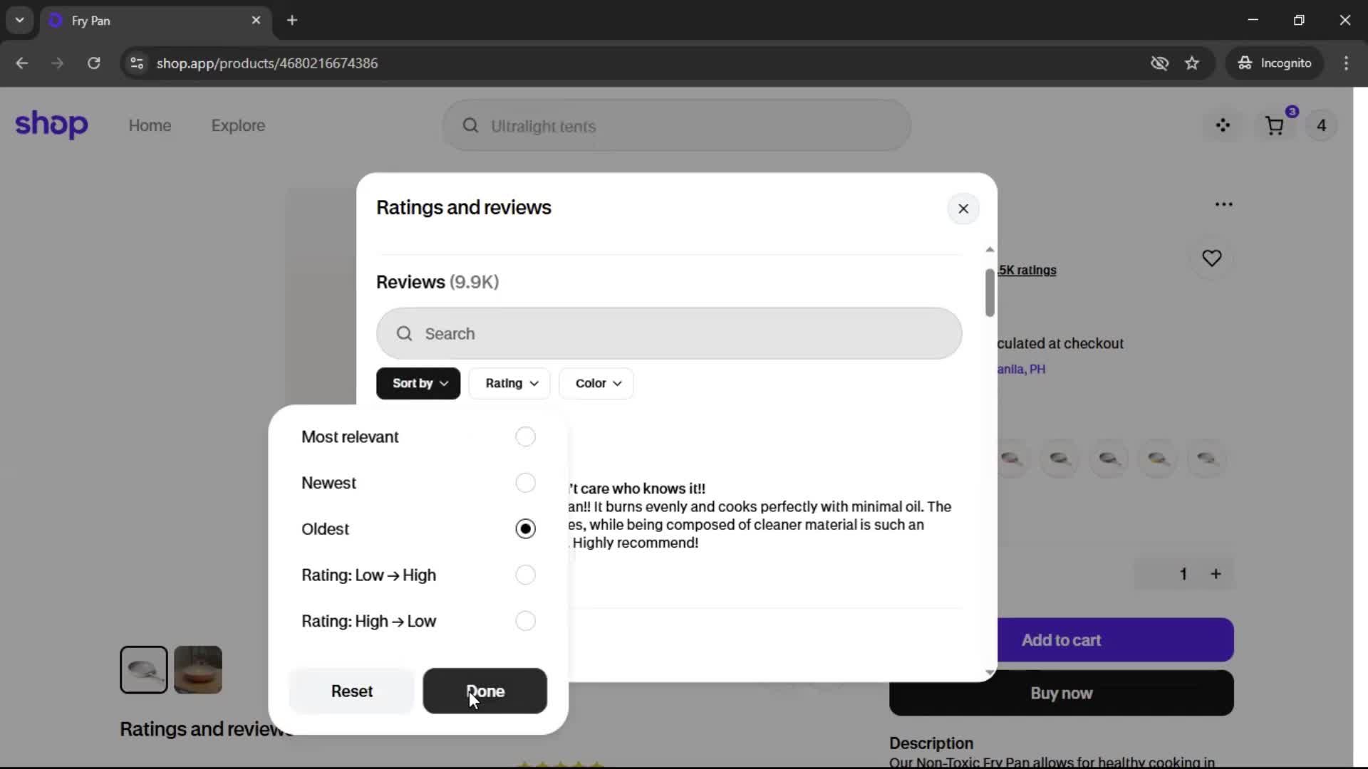 General browsing screenshot