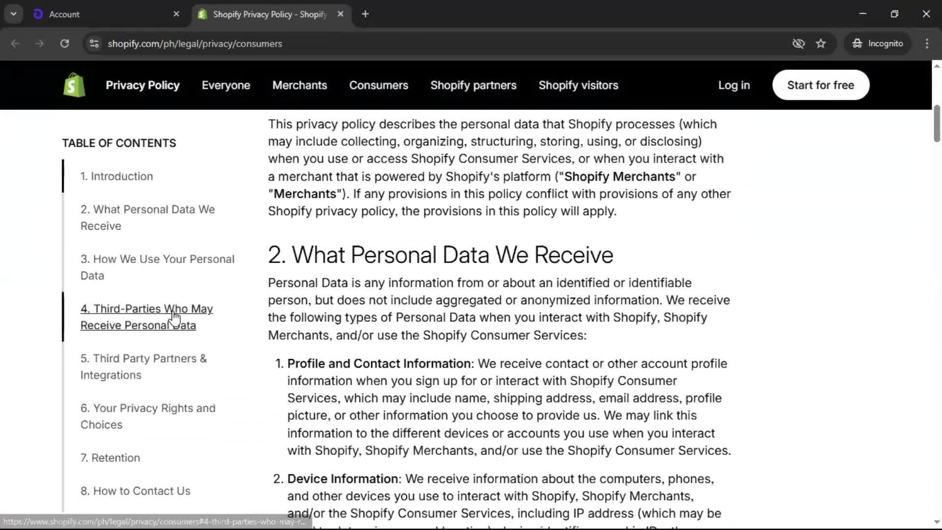 General browsing screenshot