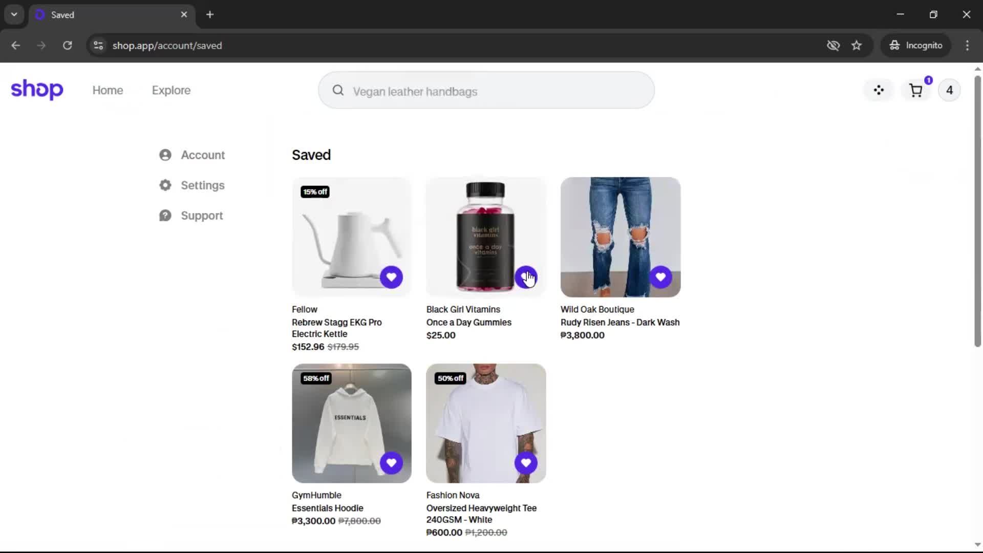 General browsing screenshot