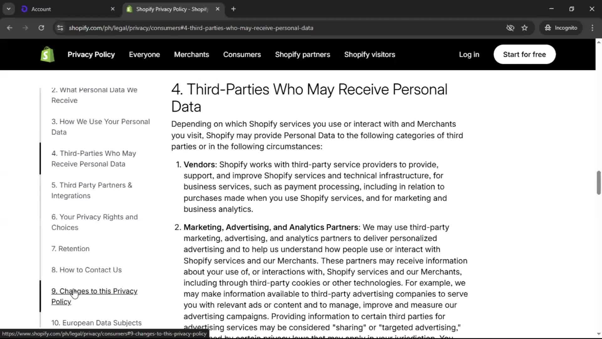 General browsing screenshot