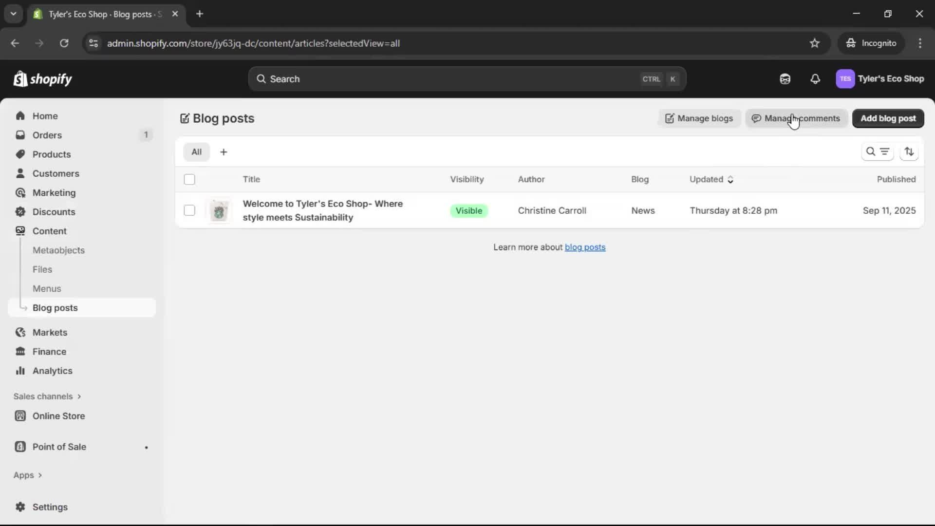 General browsing screenshot