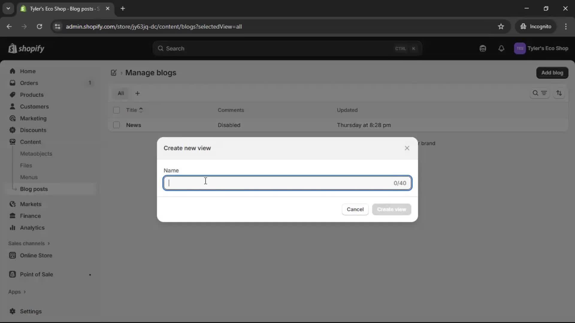 General browsing screenshot