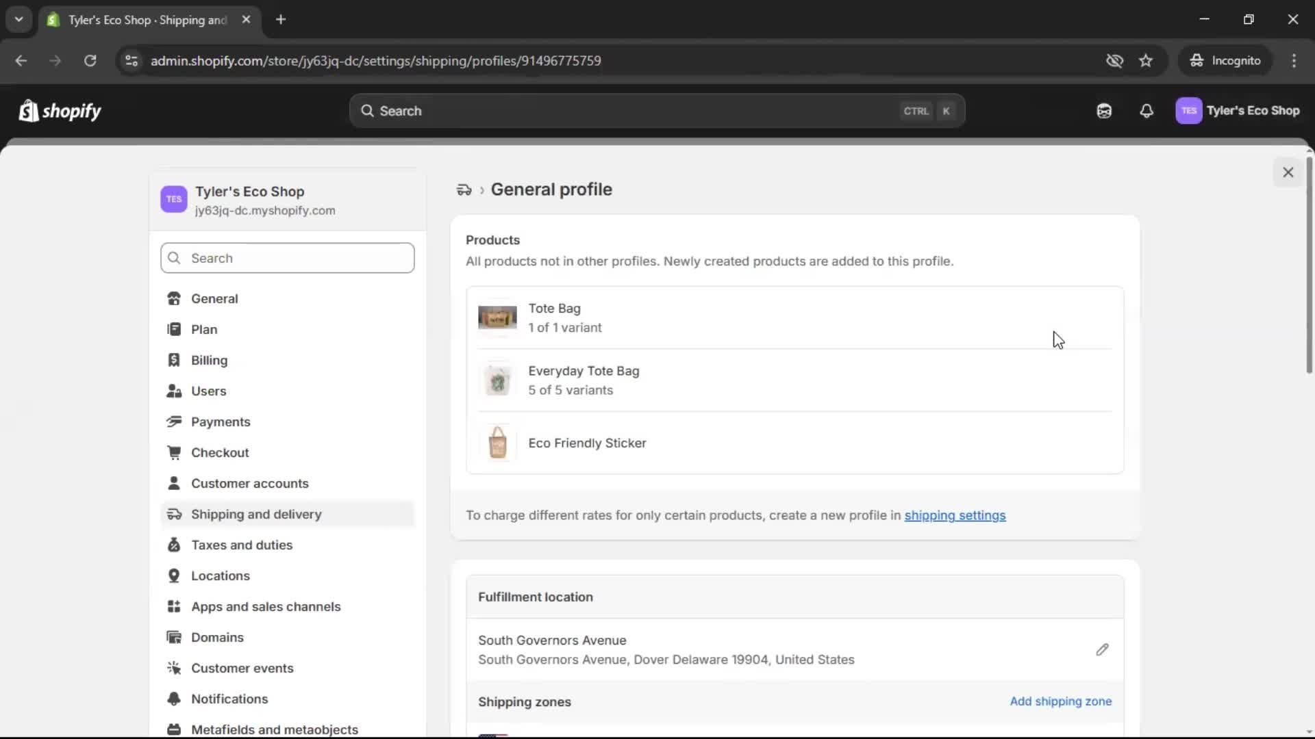 General browsing screenshot