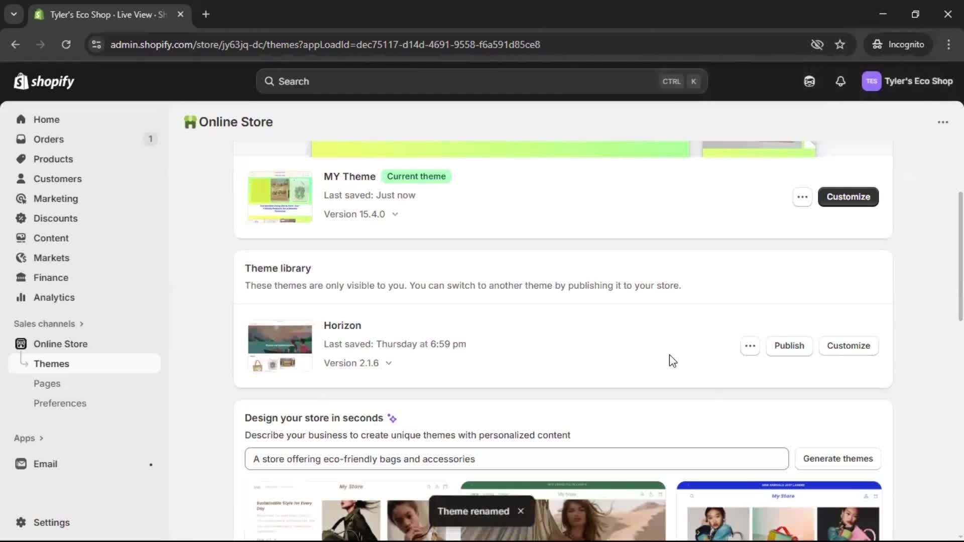 General browsing screenshot