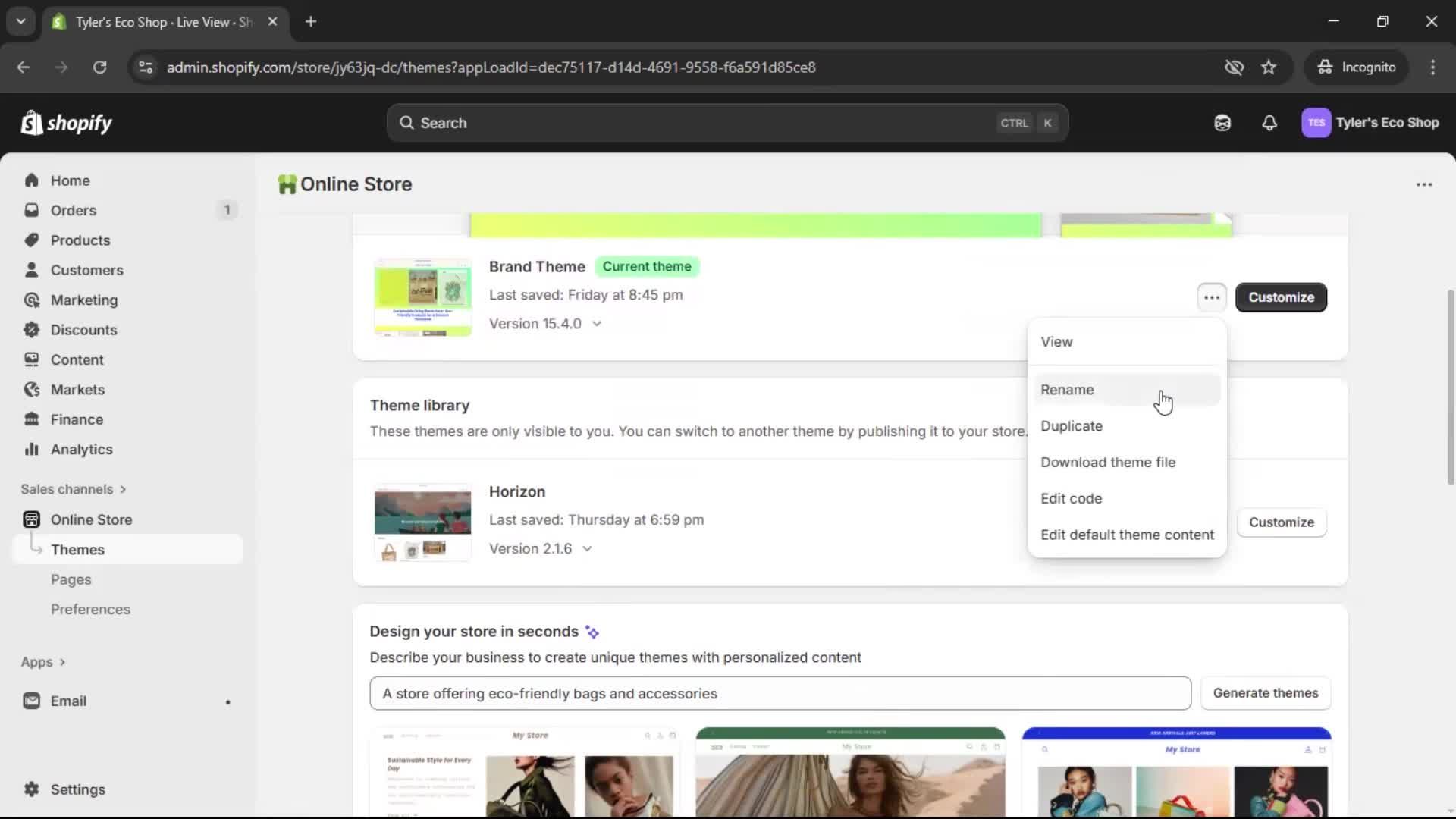 General browsing on Shopify video thumbnail