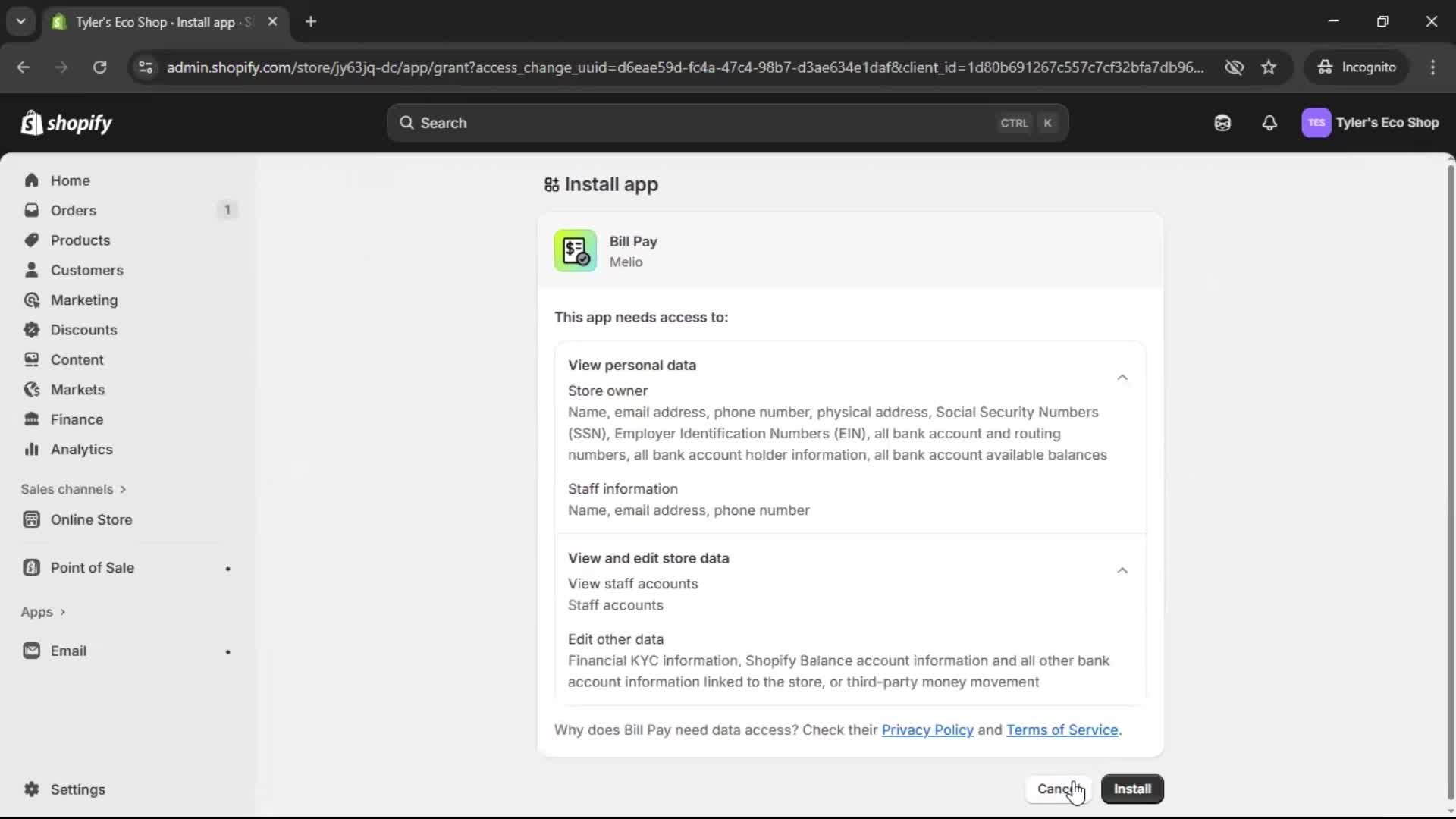 General browsing screenshot
