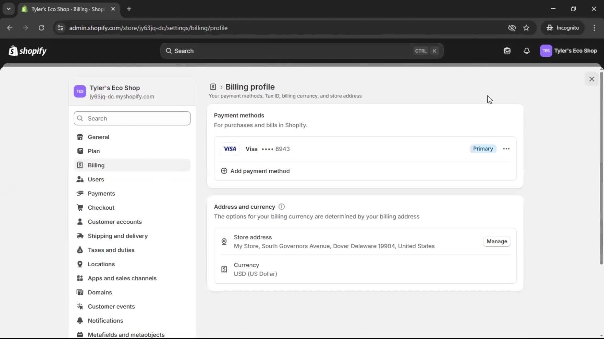 General browsing screenshot