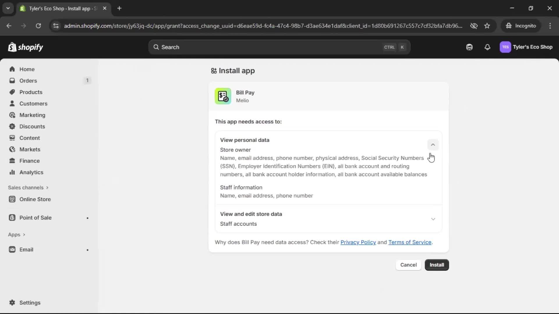 General browsing screenshot