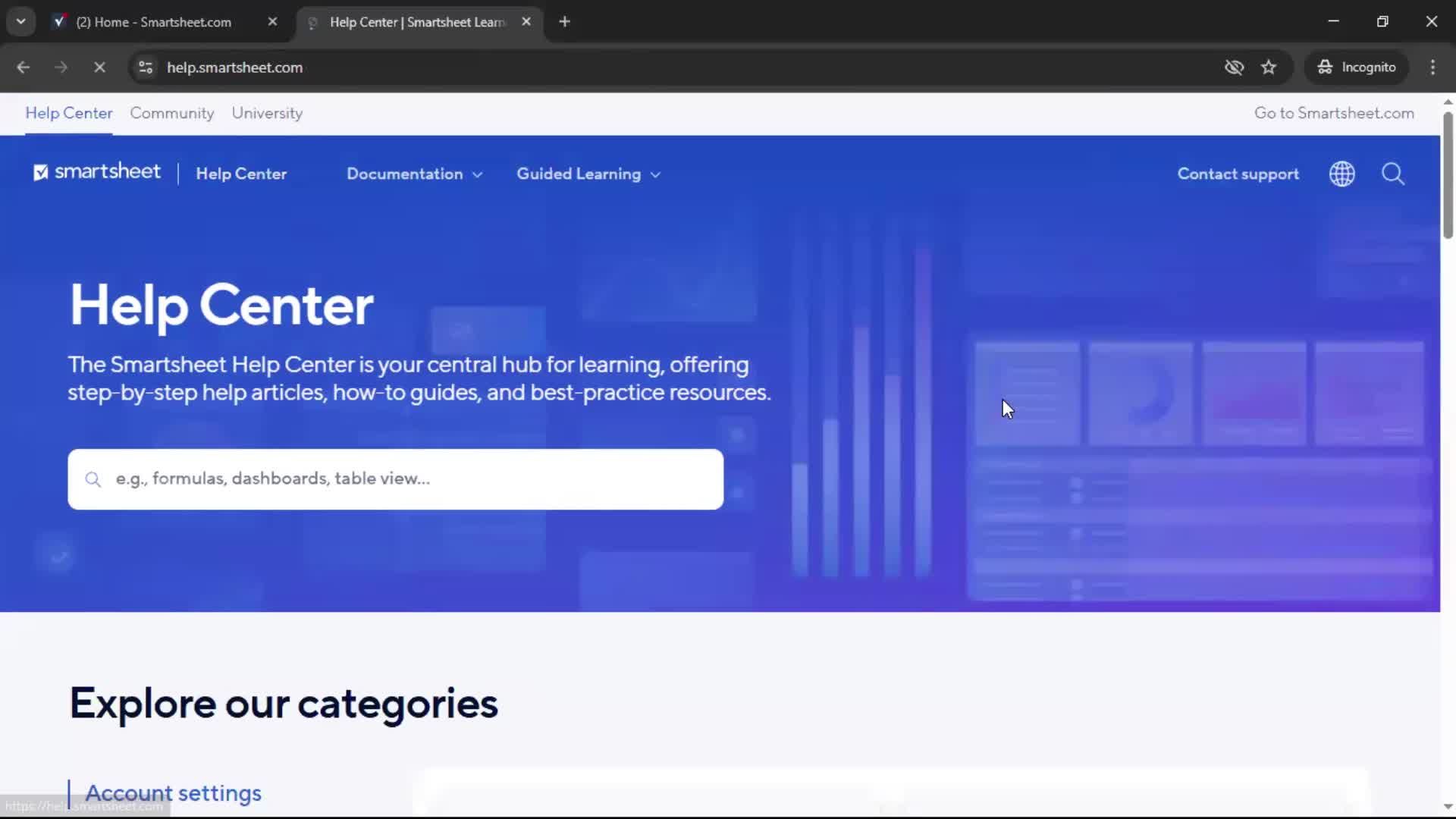 General browsing screenshot