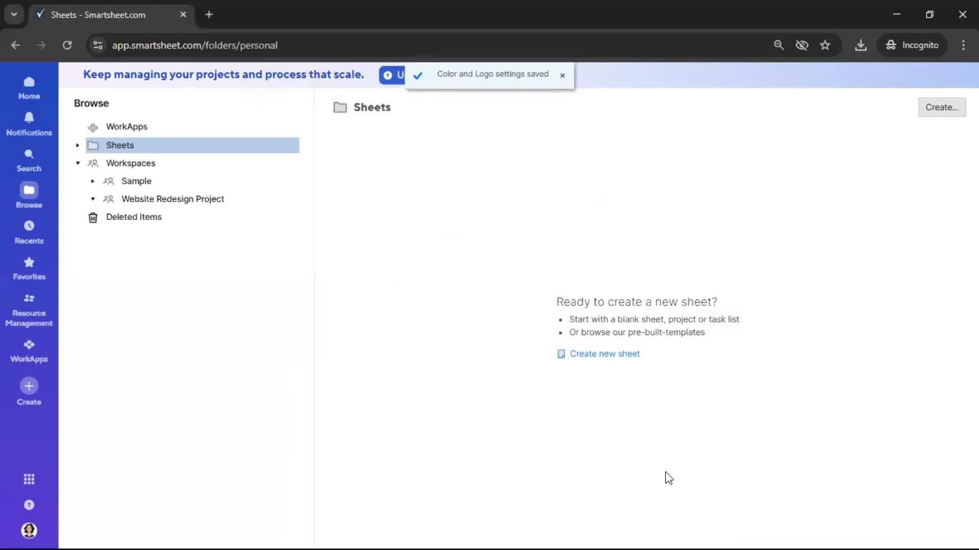 General browsing screenshot