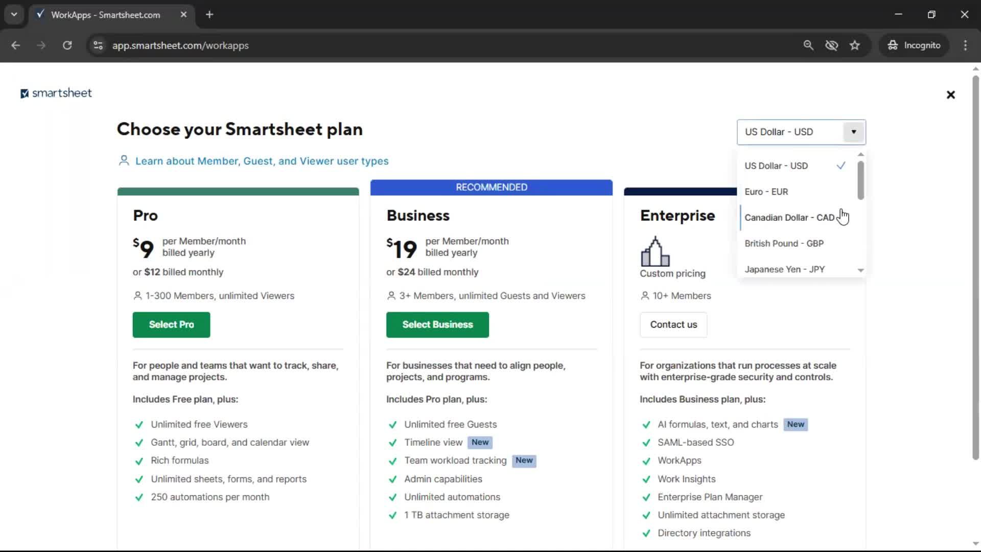 General browsing screenshot