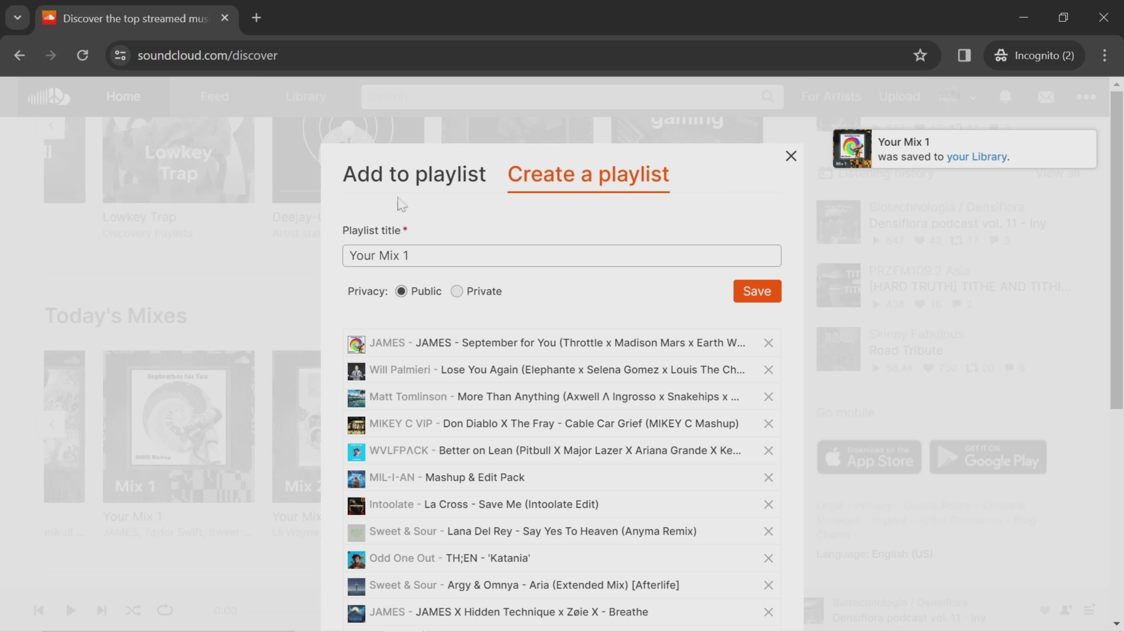 General browsing on SoundCloud video thumbnail