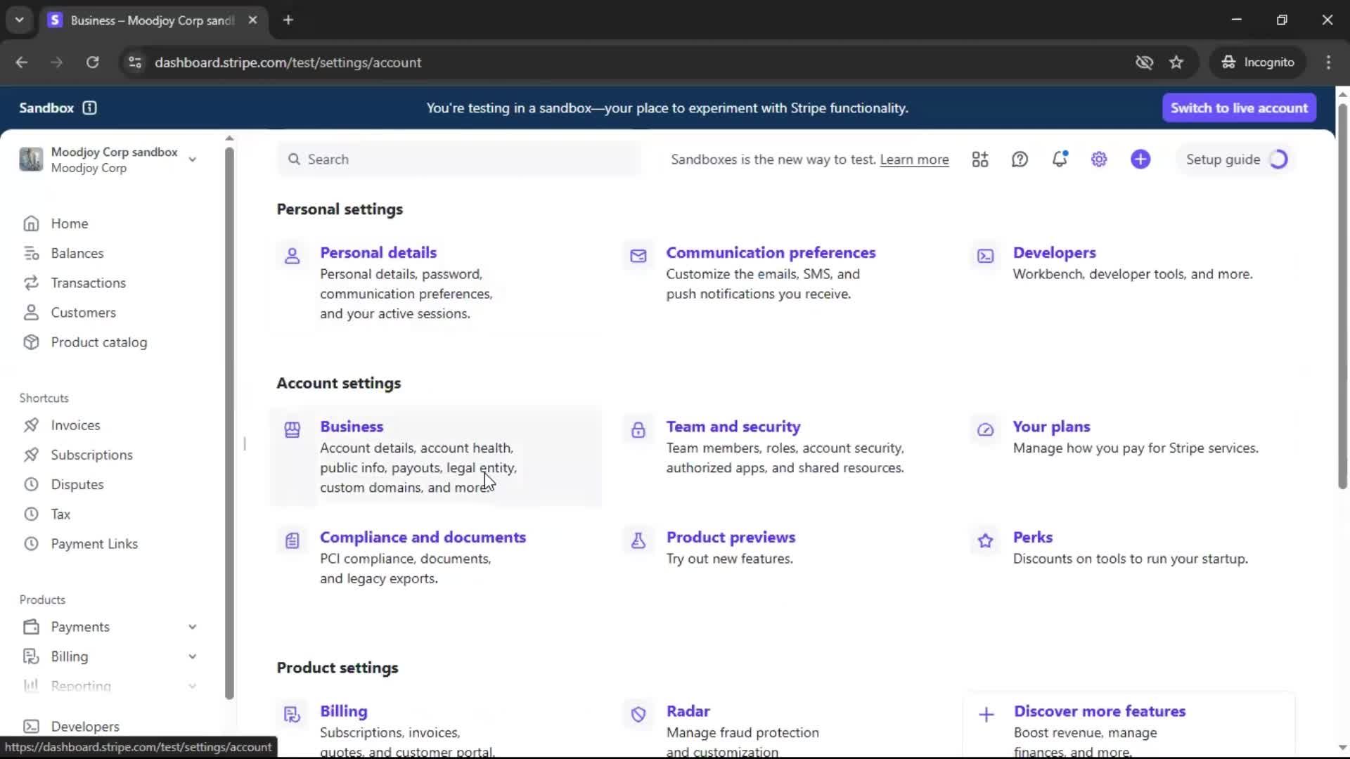 General browsing screenshot