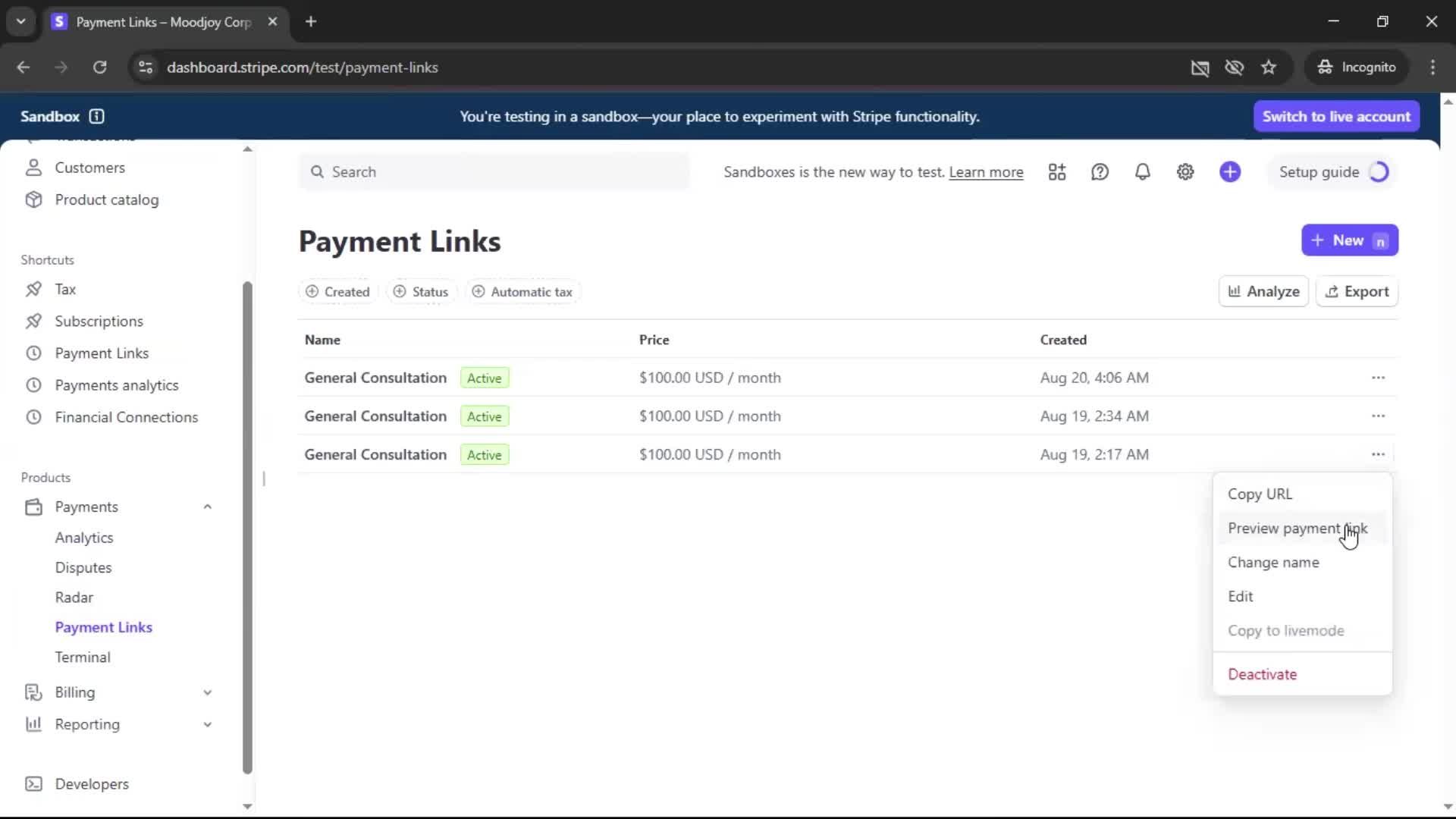 General browsing on Stripe video thumbnail