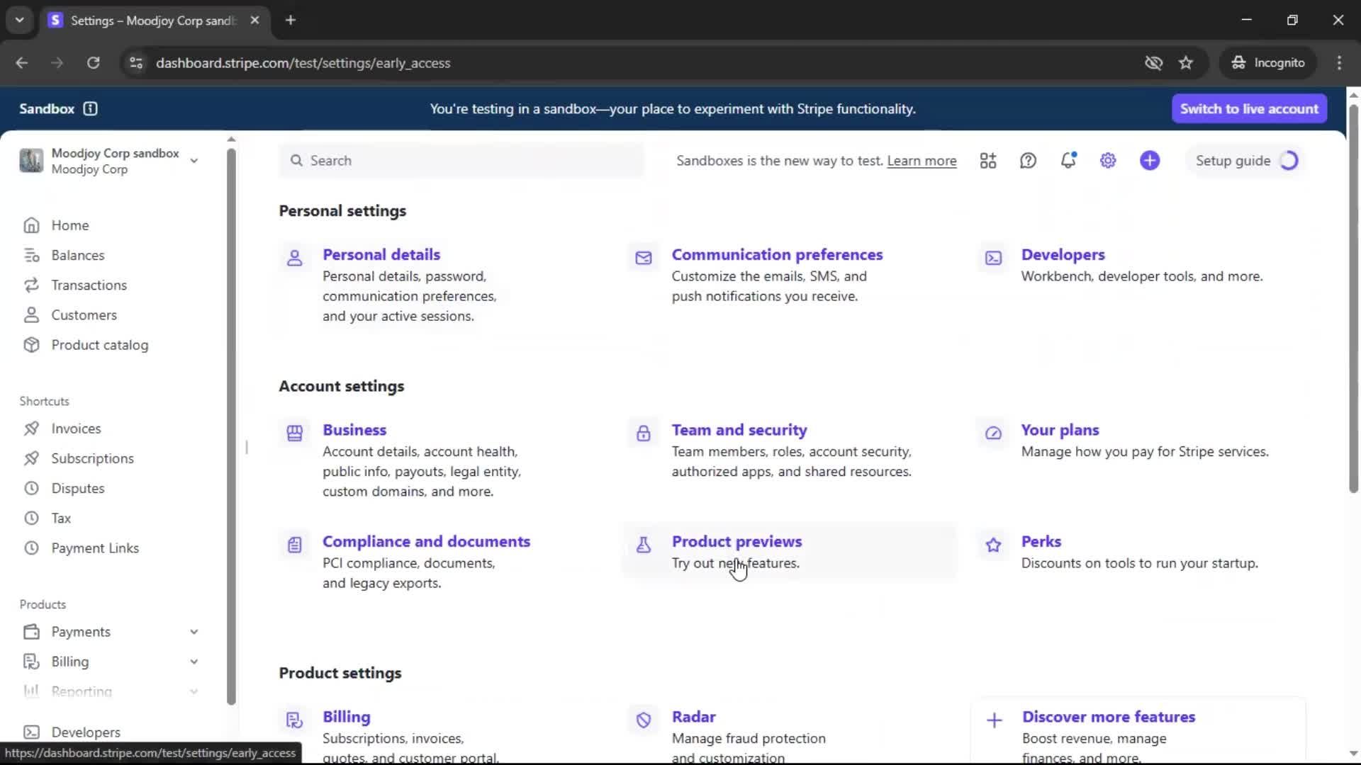 General browsing screenshot