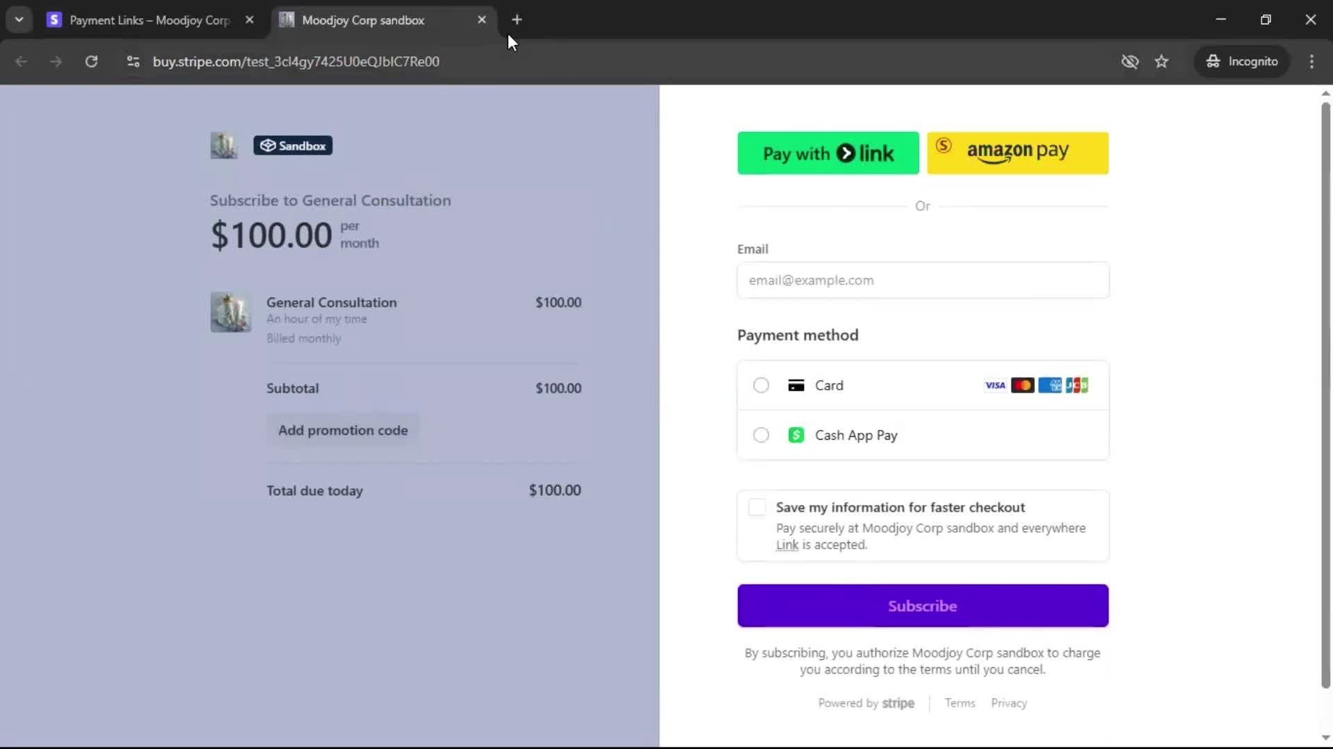 General browsing screenshot