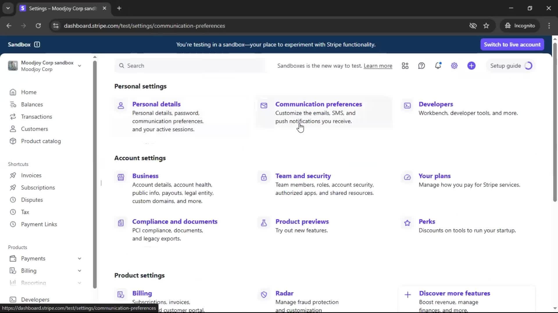 General browsing screenshot