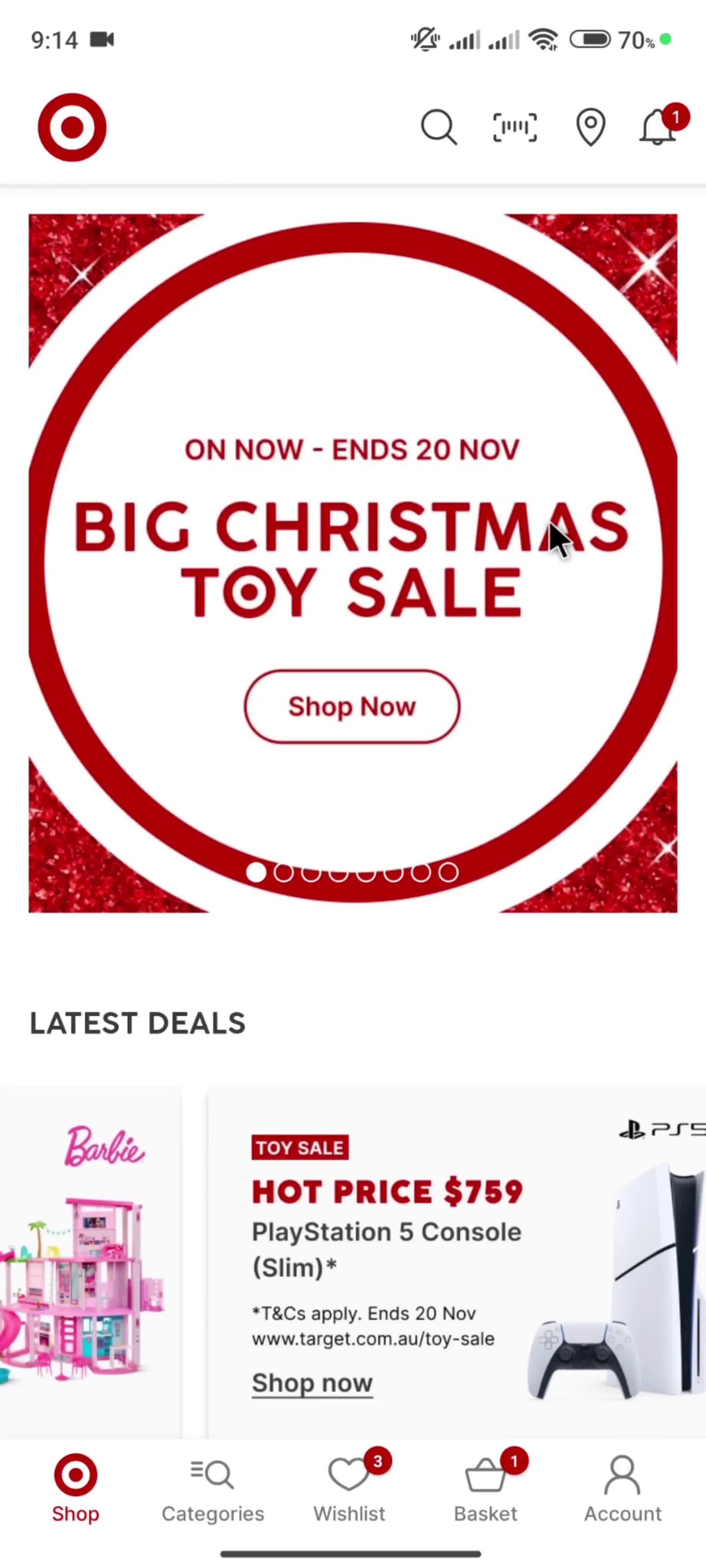 General browsing on Target video thumbnail