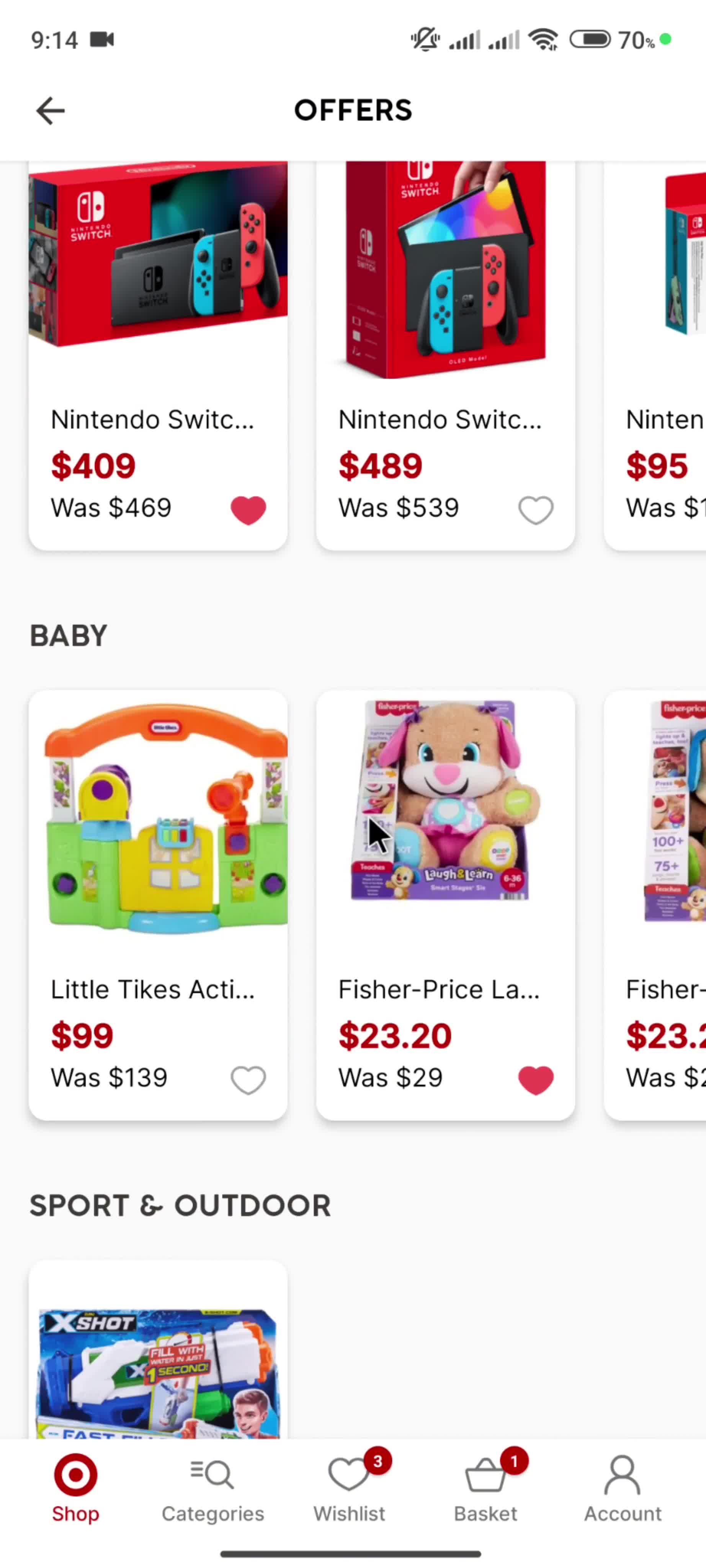 General browsing on Target video thumbnail