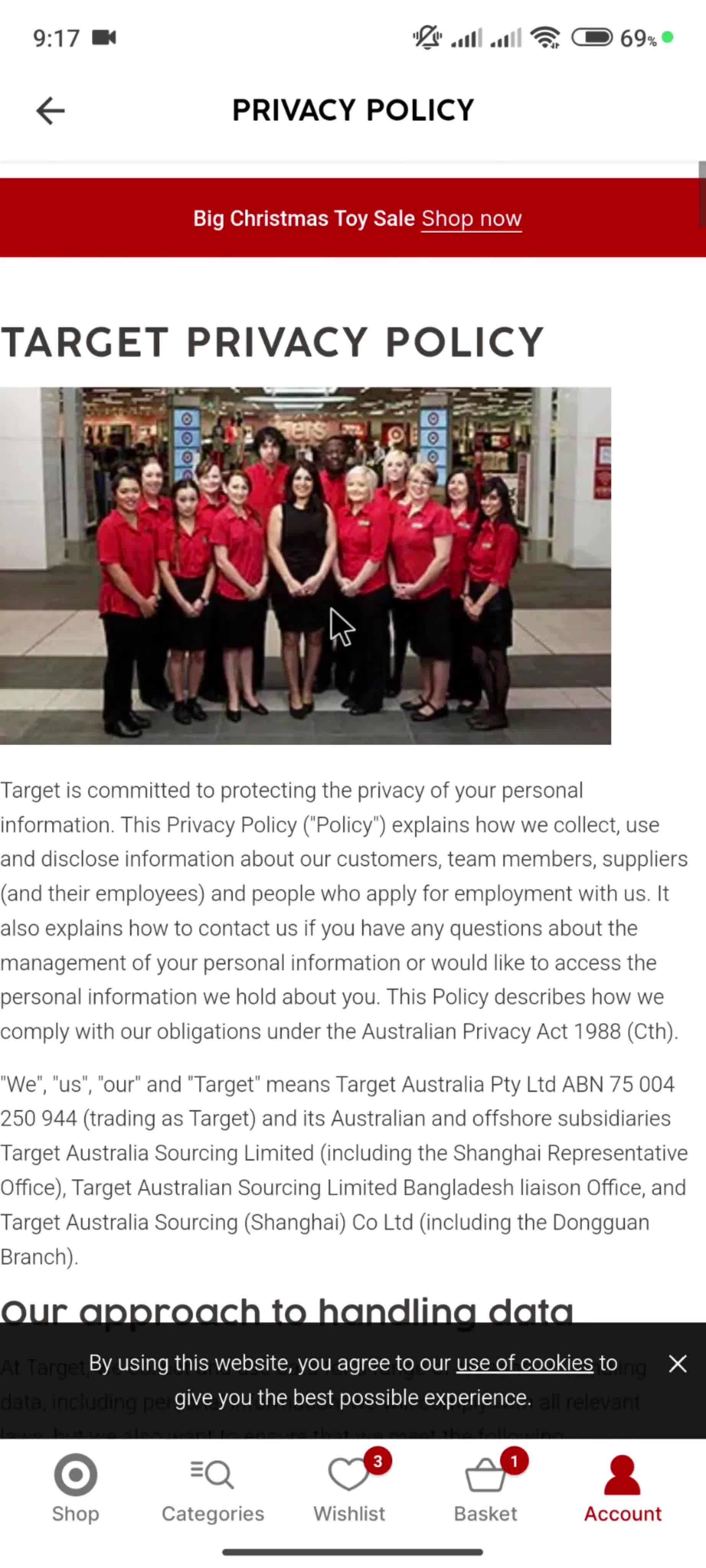 General browsing on Target video thumbnail
