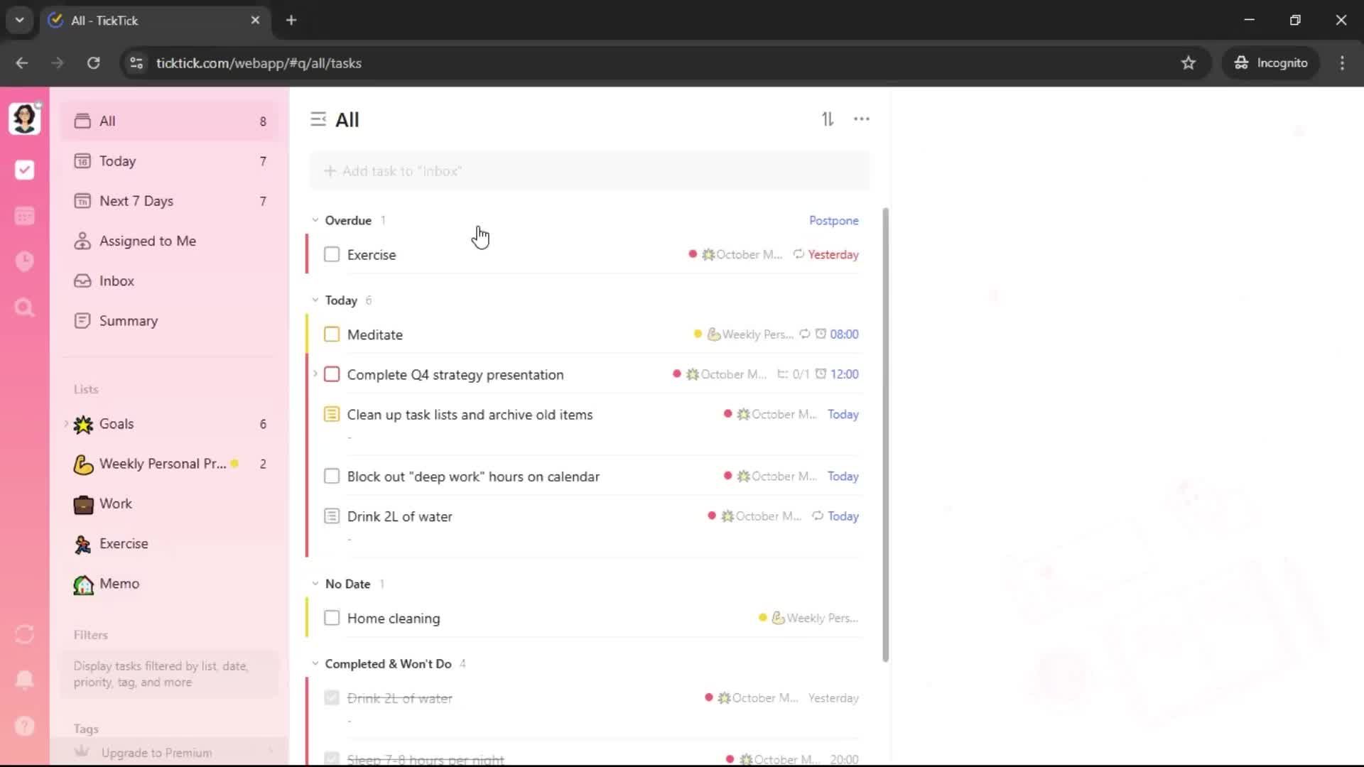 General browsing screenshot