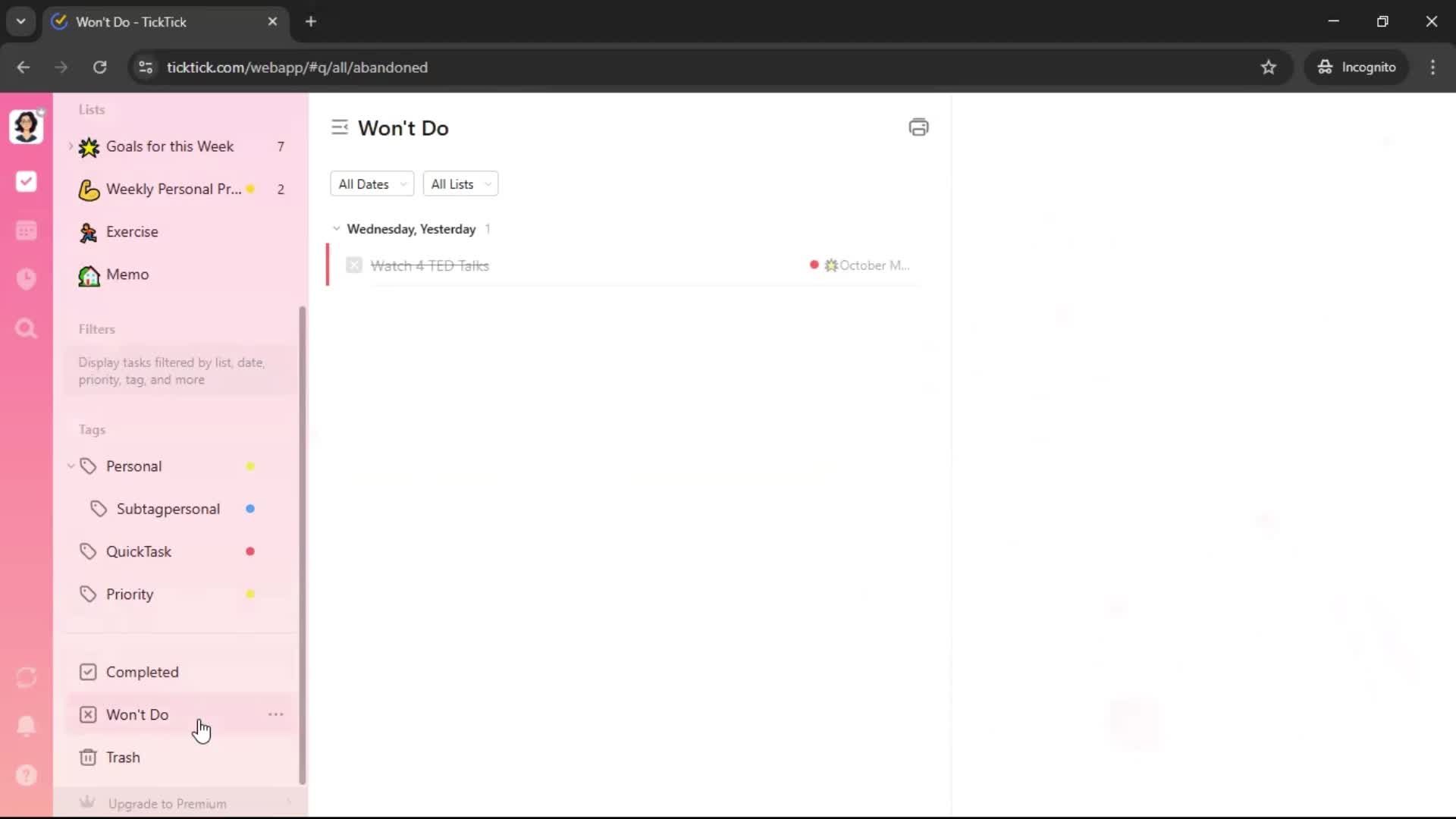 General browsing screenshot
