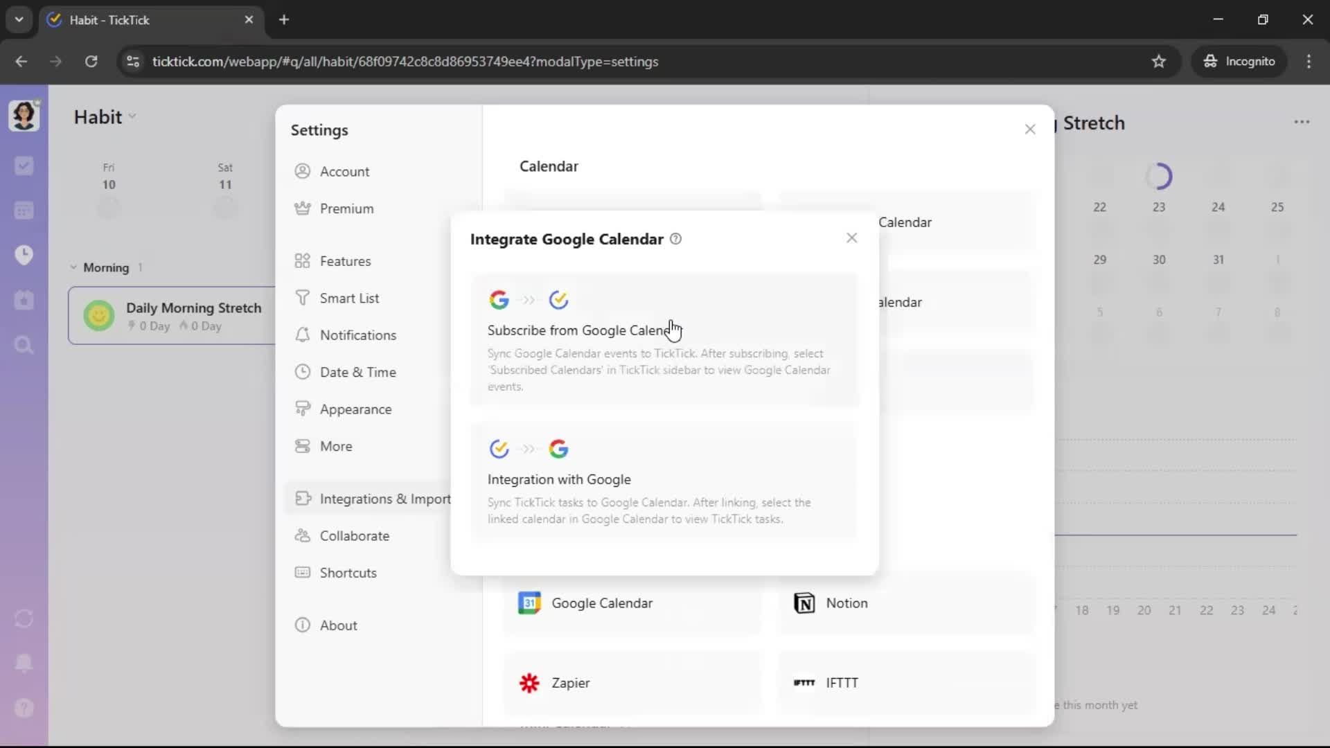 General browsing screenshot