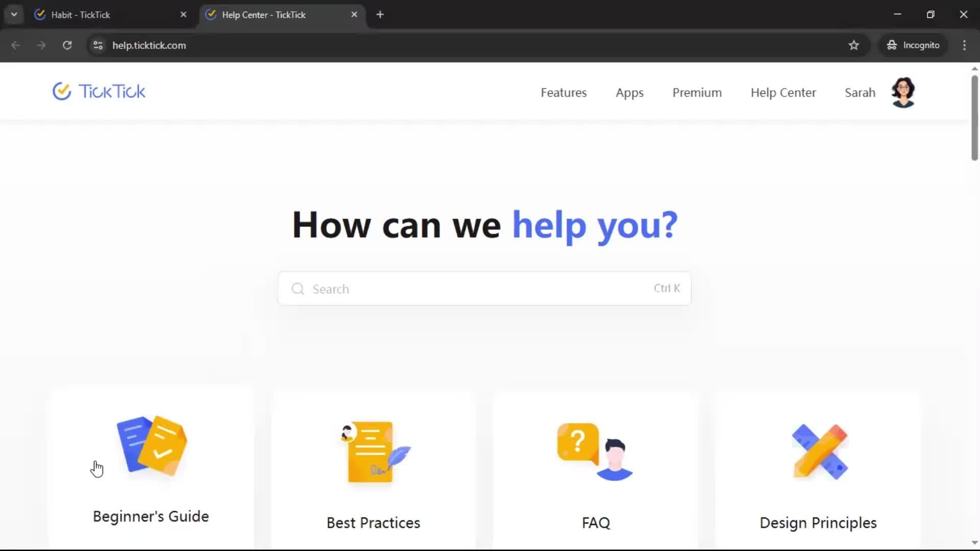 General browsing screenshot