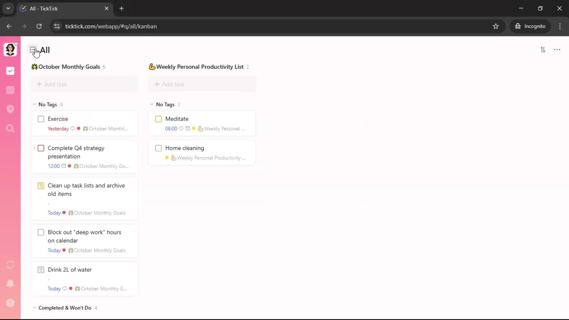 General browsing screenshot