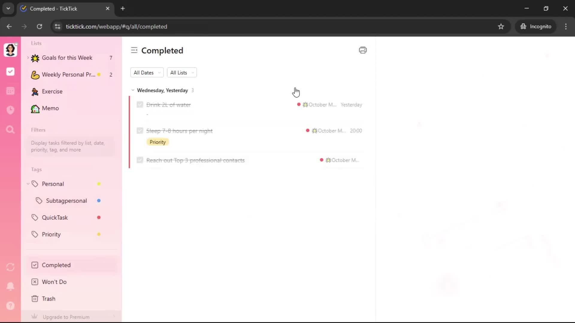 General browsing screenshot
