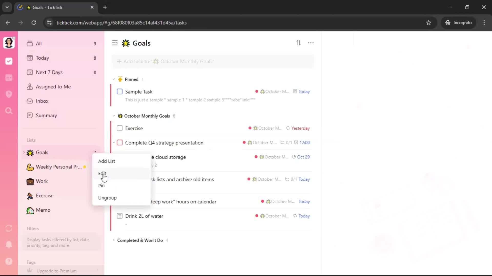 General browsing screenshot