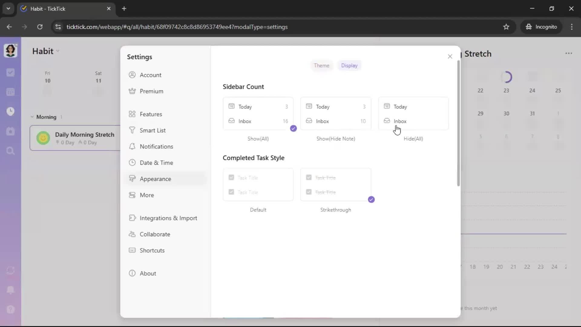 General browsing screenshot