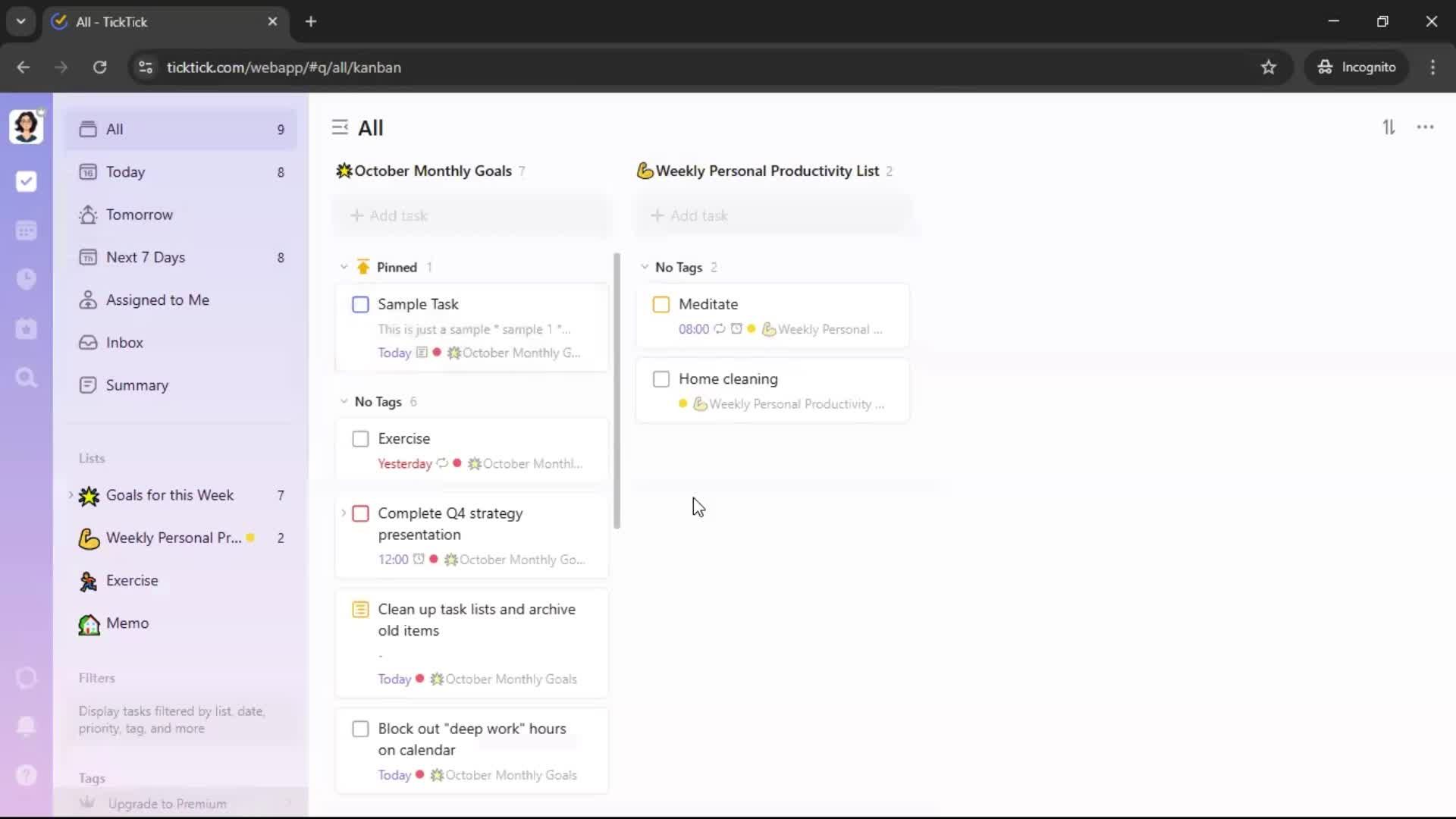 General browsing screenshot