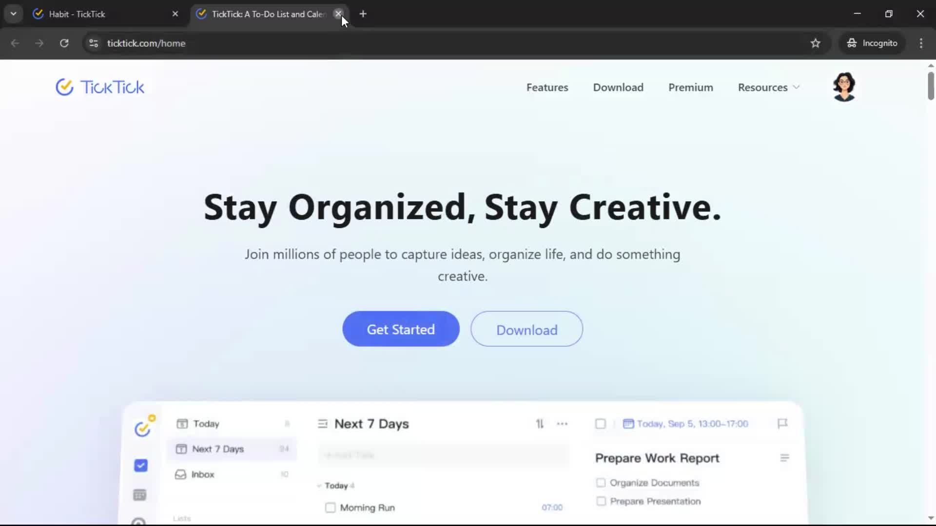 General browsing screenshot