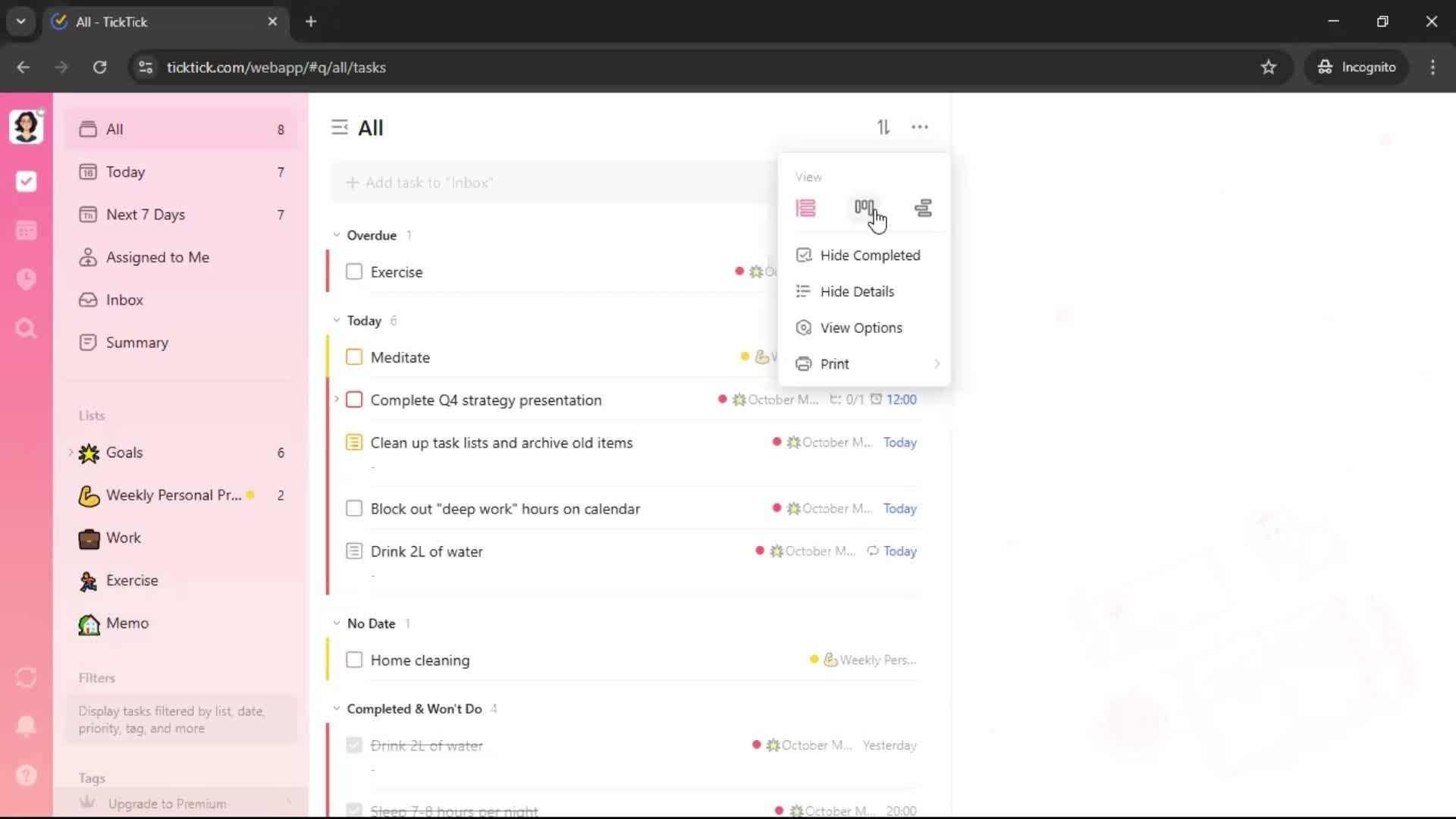 General browsing screenshot