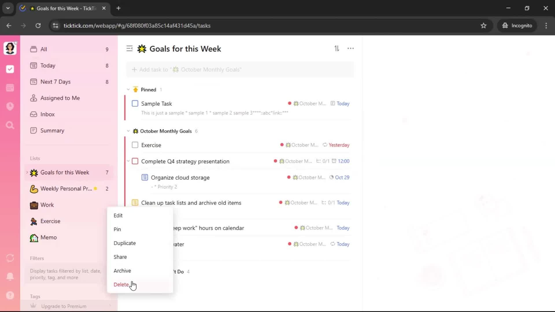 General browsing screenshot