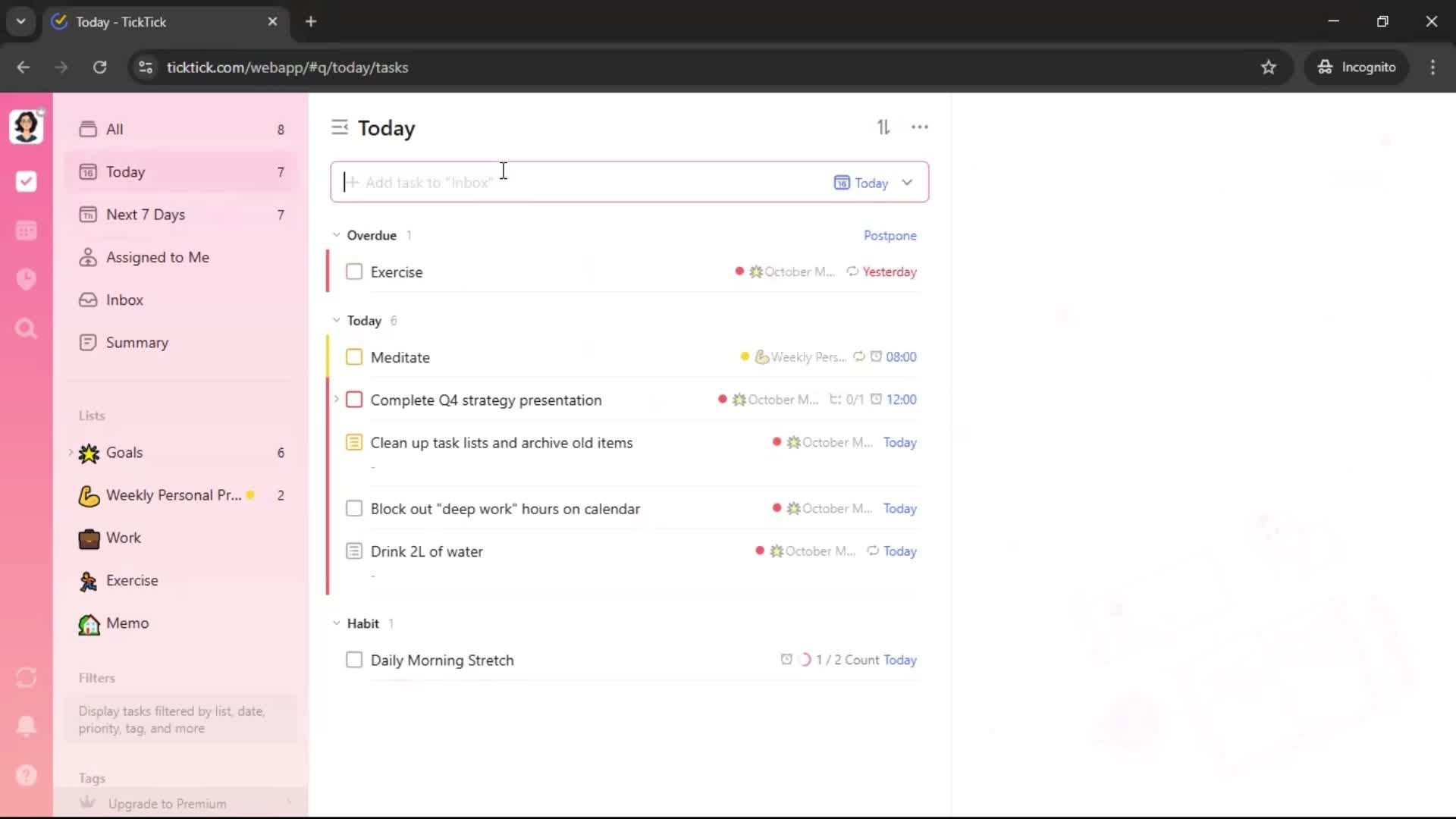 General browsing screenshot