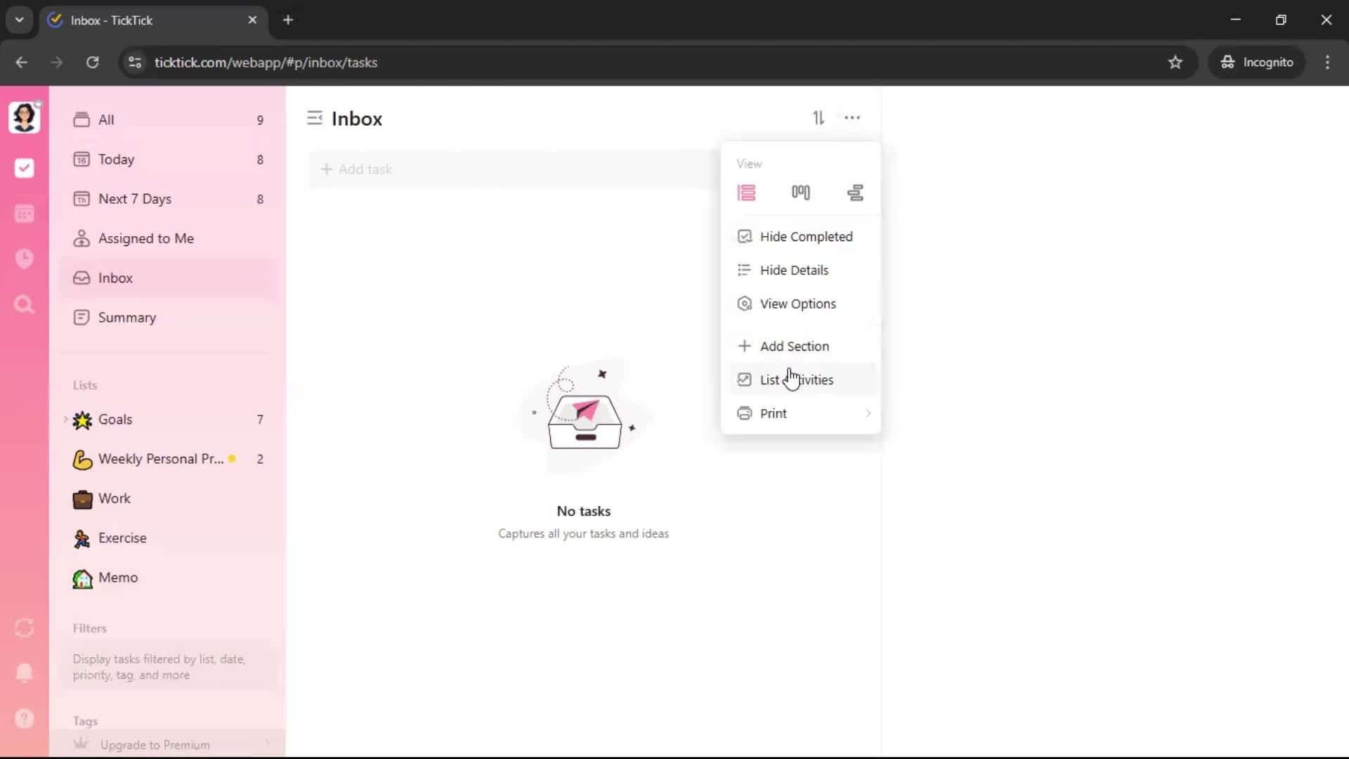 General browsing screenshot