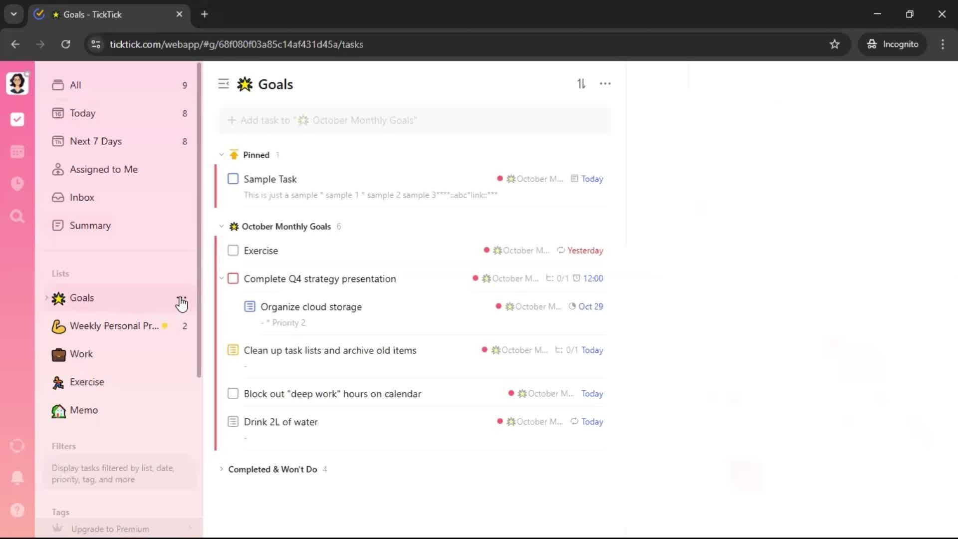 General browsing screenshot