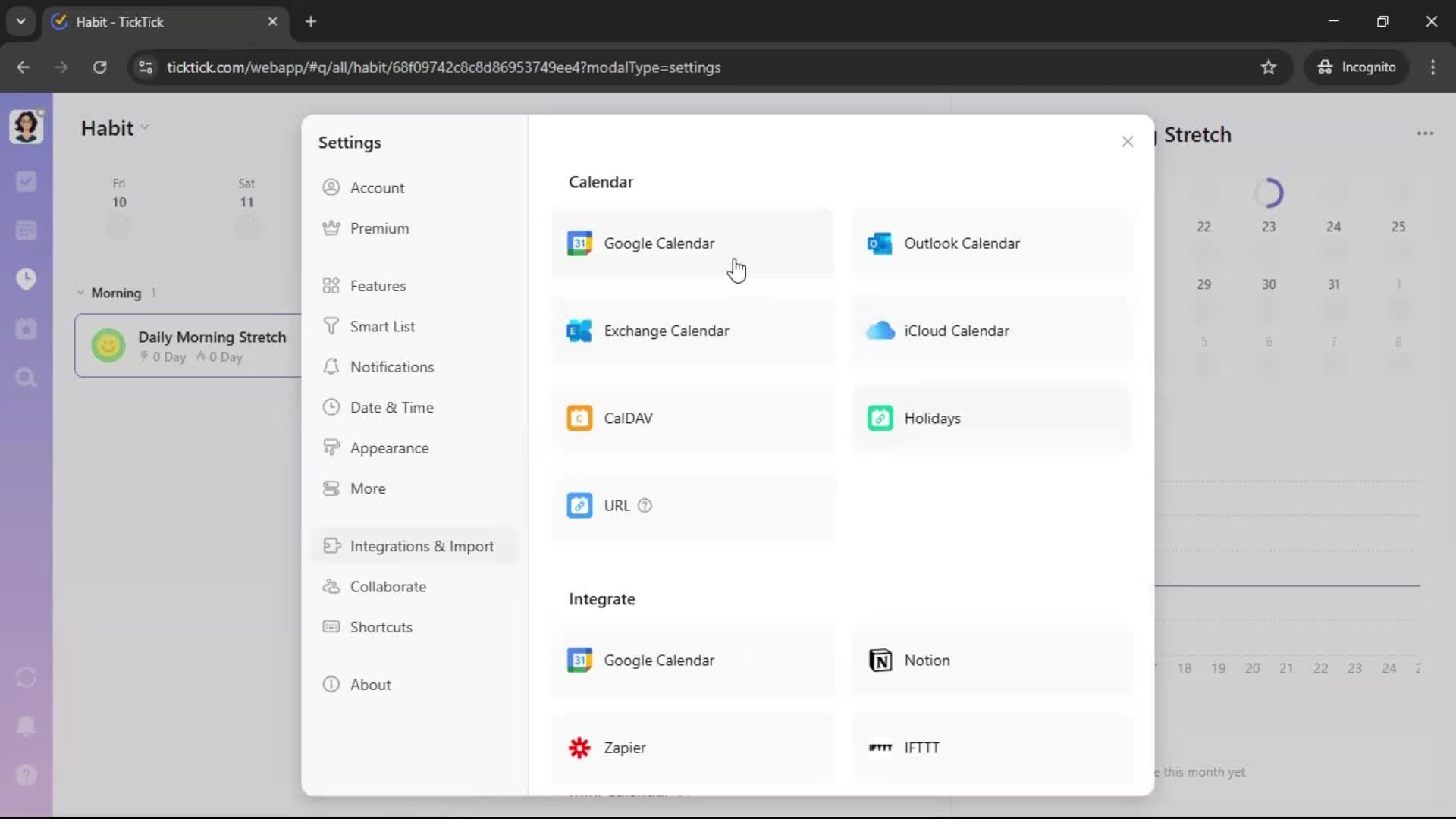General browsing screenshot