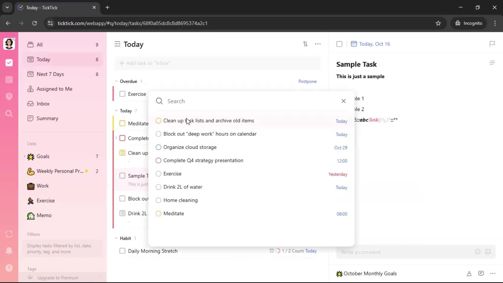 General browsing screenshot