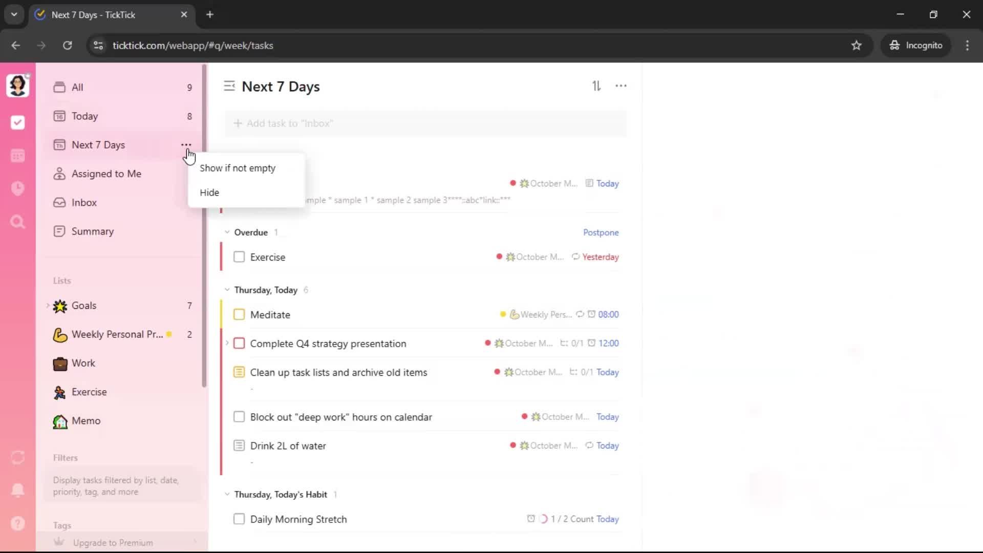 General browsing screenshot