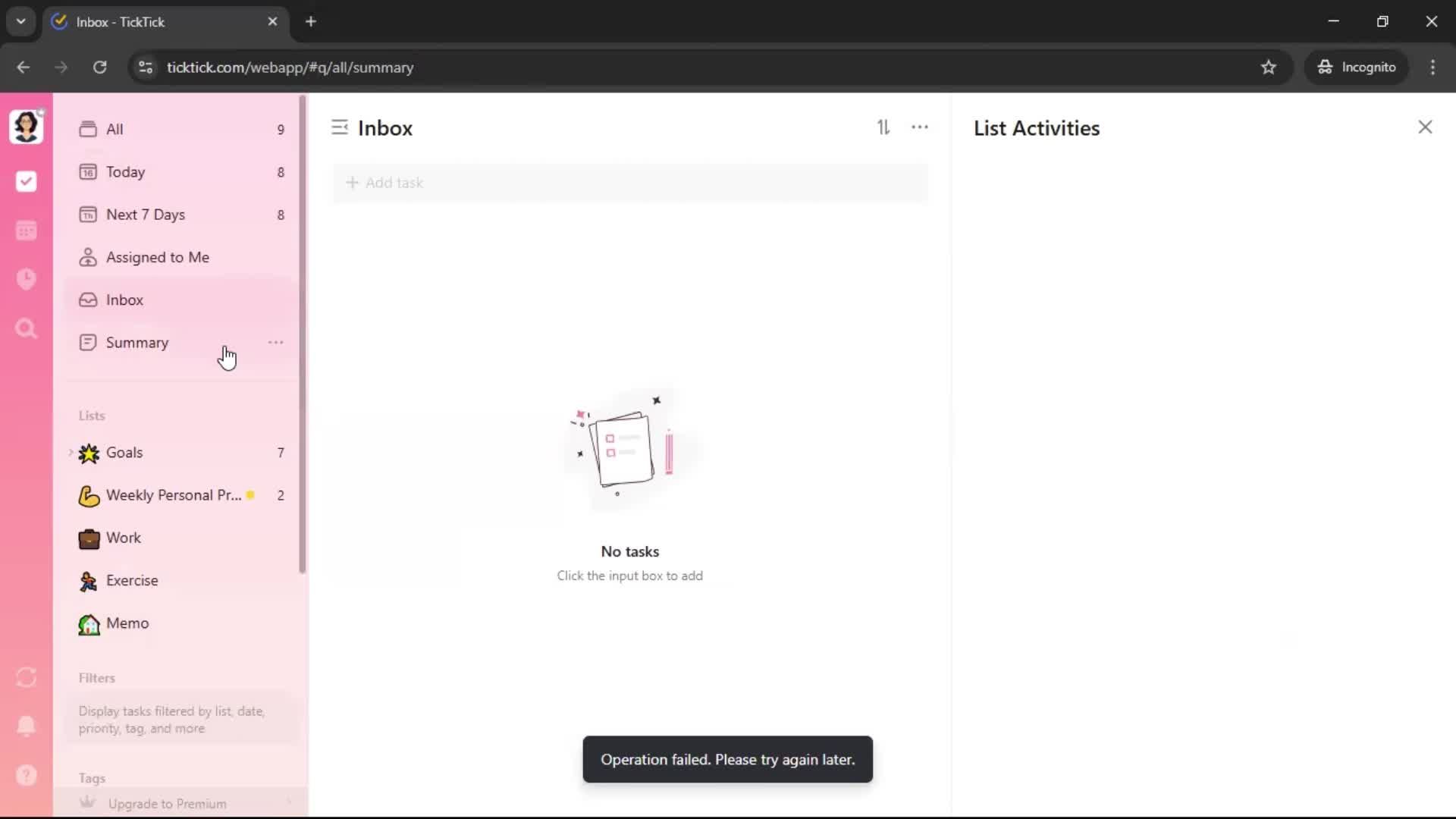 General browsing screenshot
