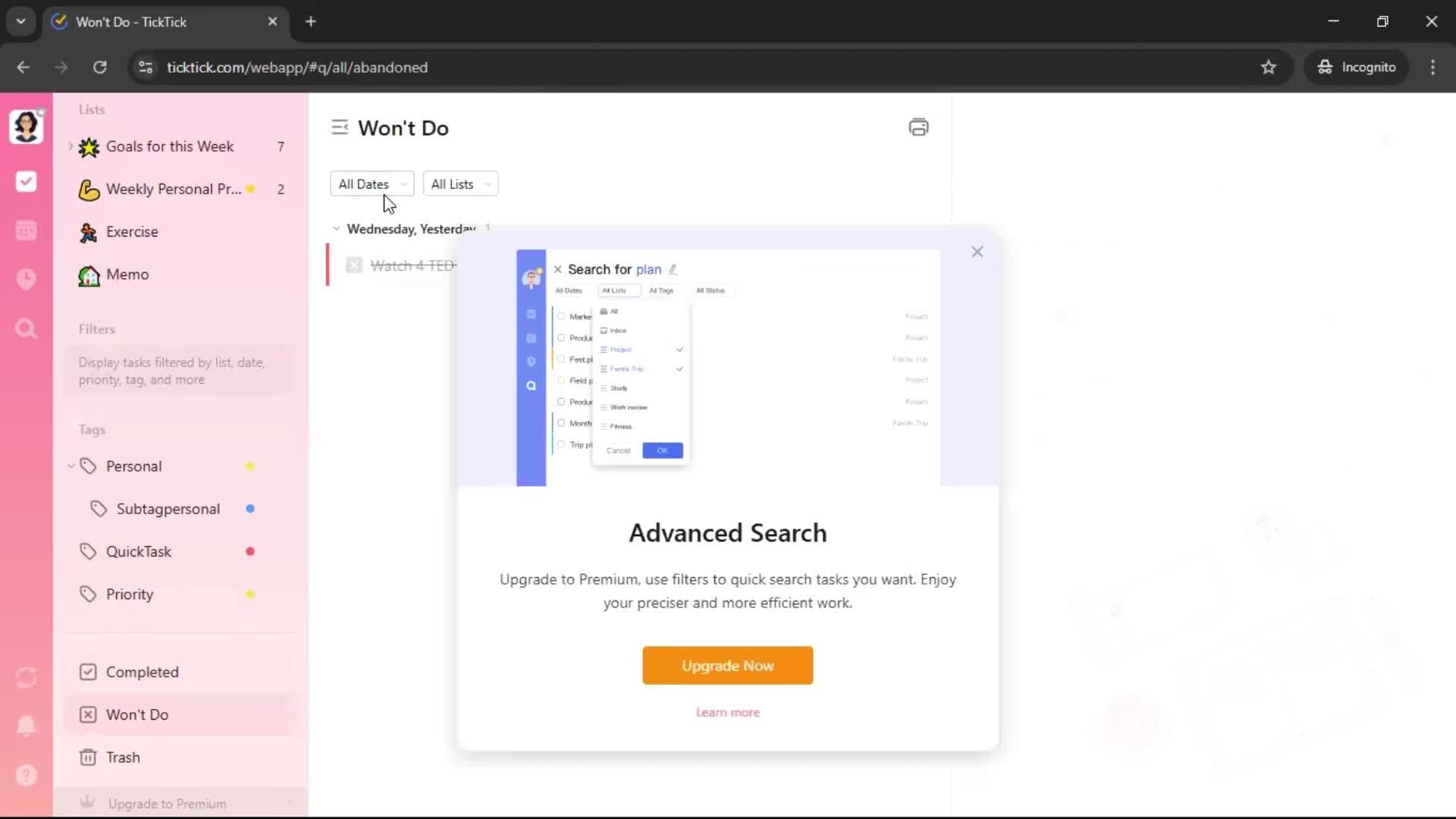General browsing screenshot
