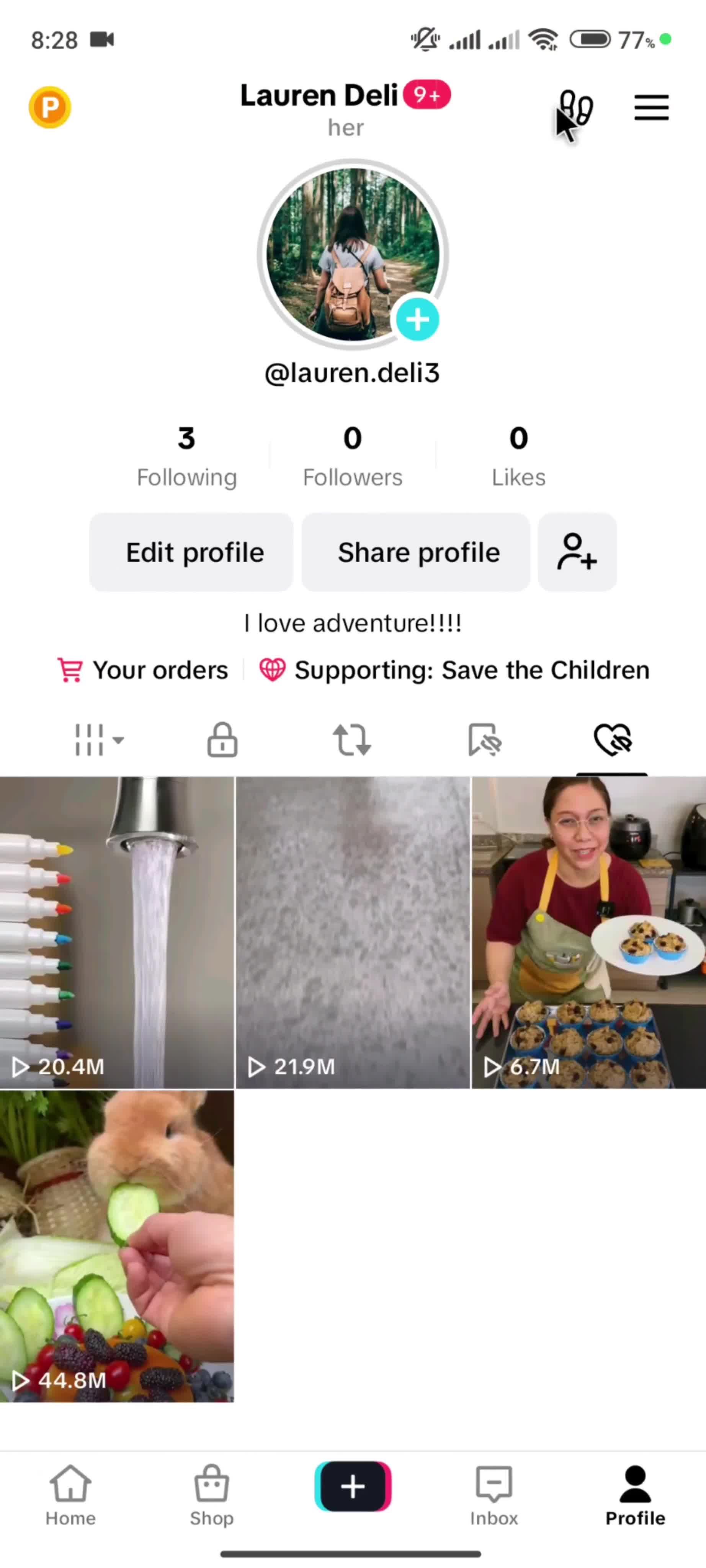 General browsing on TikTok video thumbnail