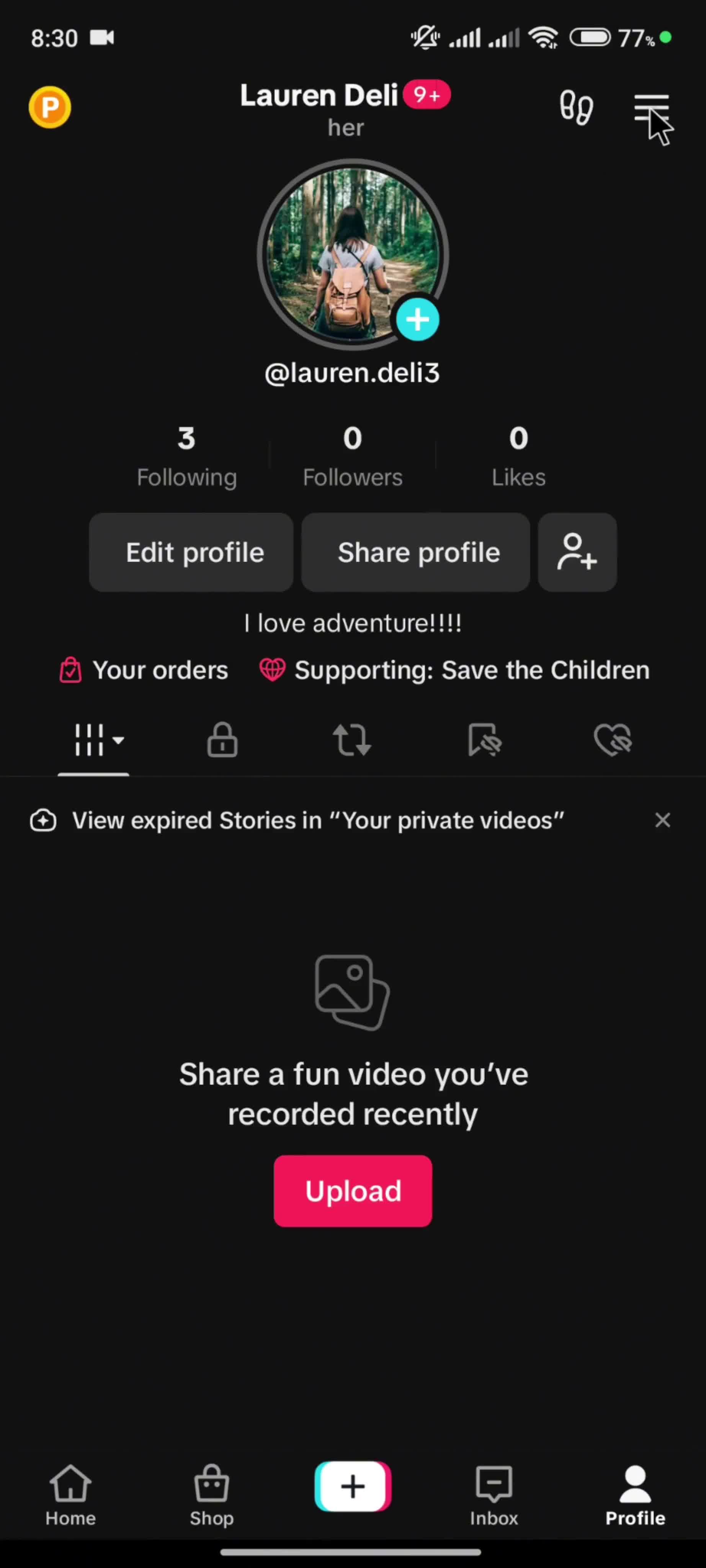 General browsing on TikTok video thumbnail