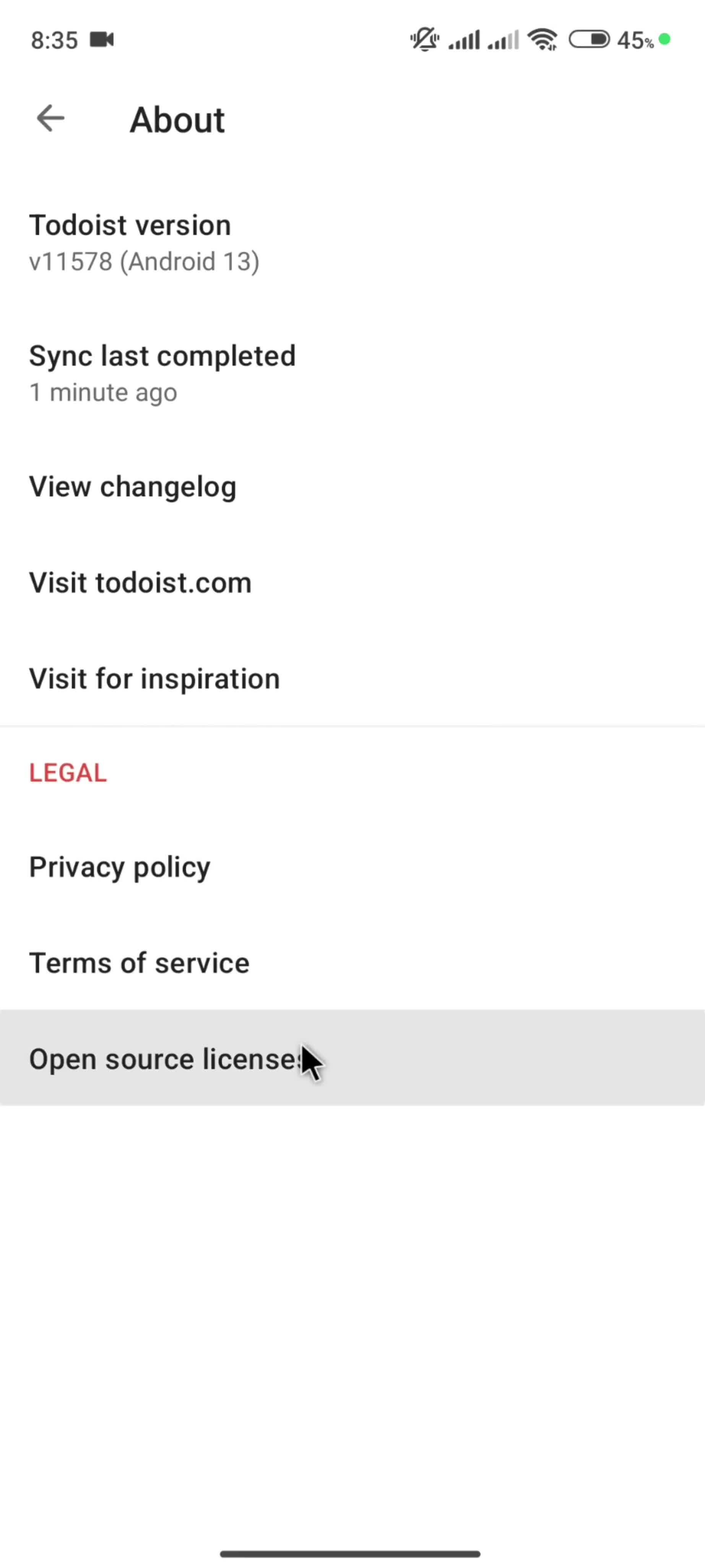General browsing screenshot