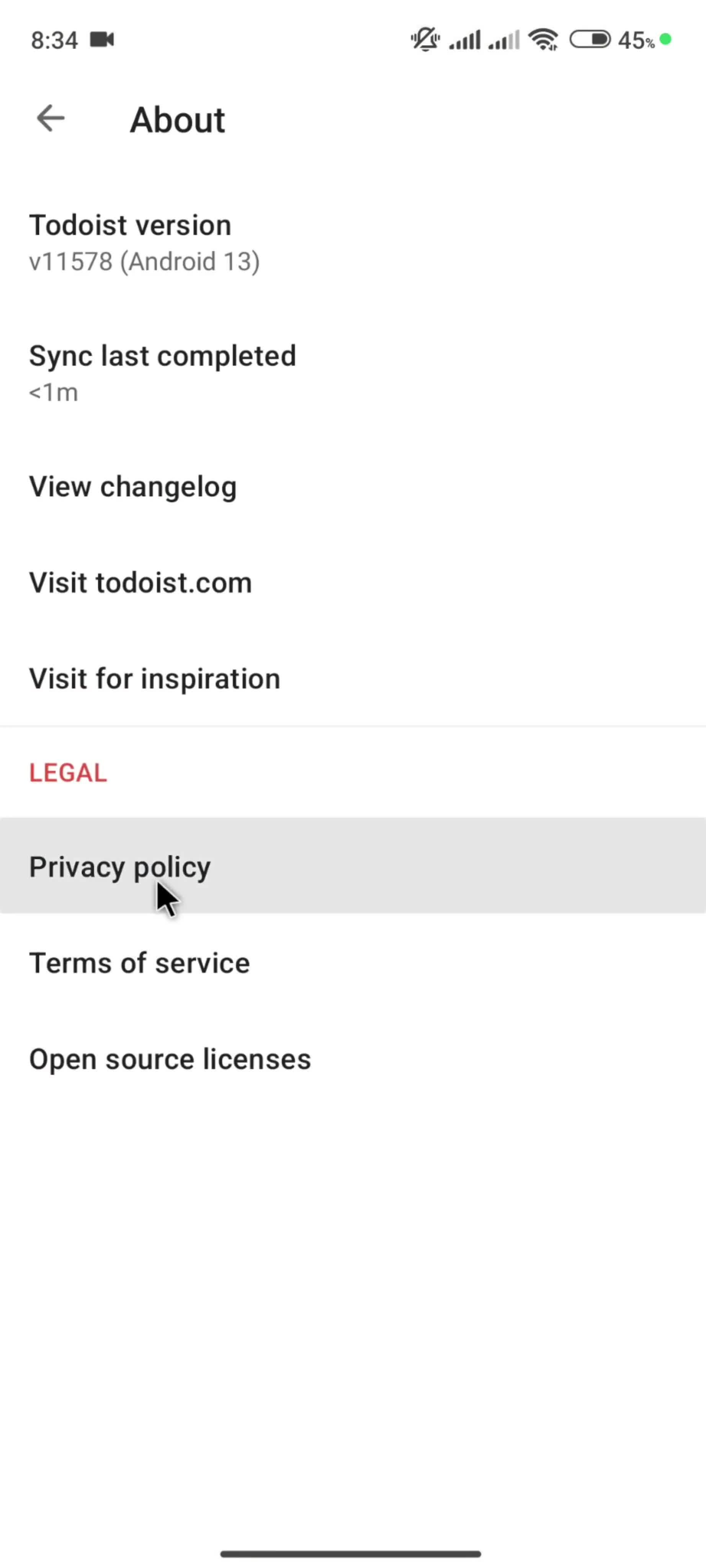 General browsing screenshot